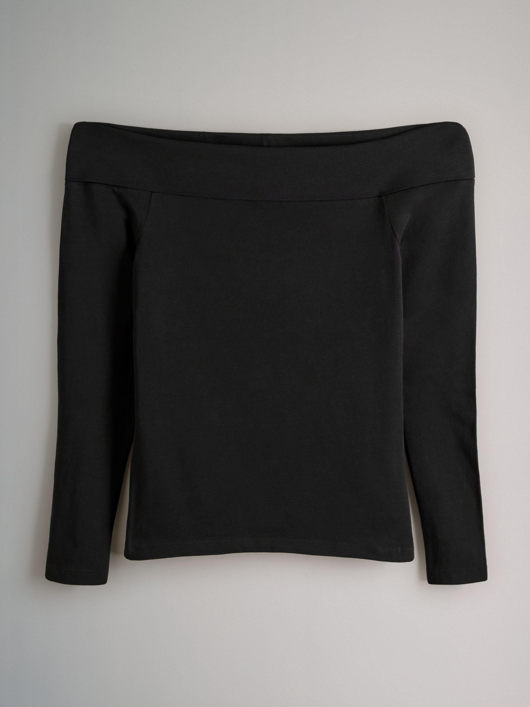Geo Next The Set 3 top Bardot manica lunga nero bianco grigio cotone