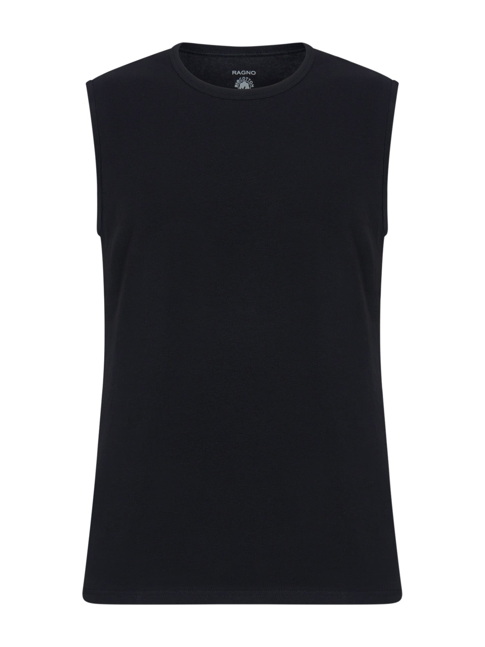 Ragno Comfort canottiera uomo cotone Nero