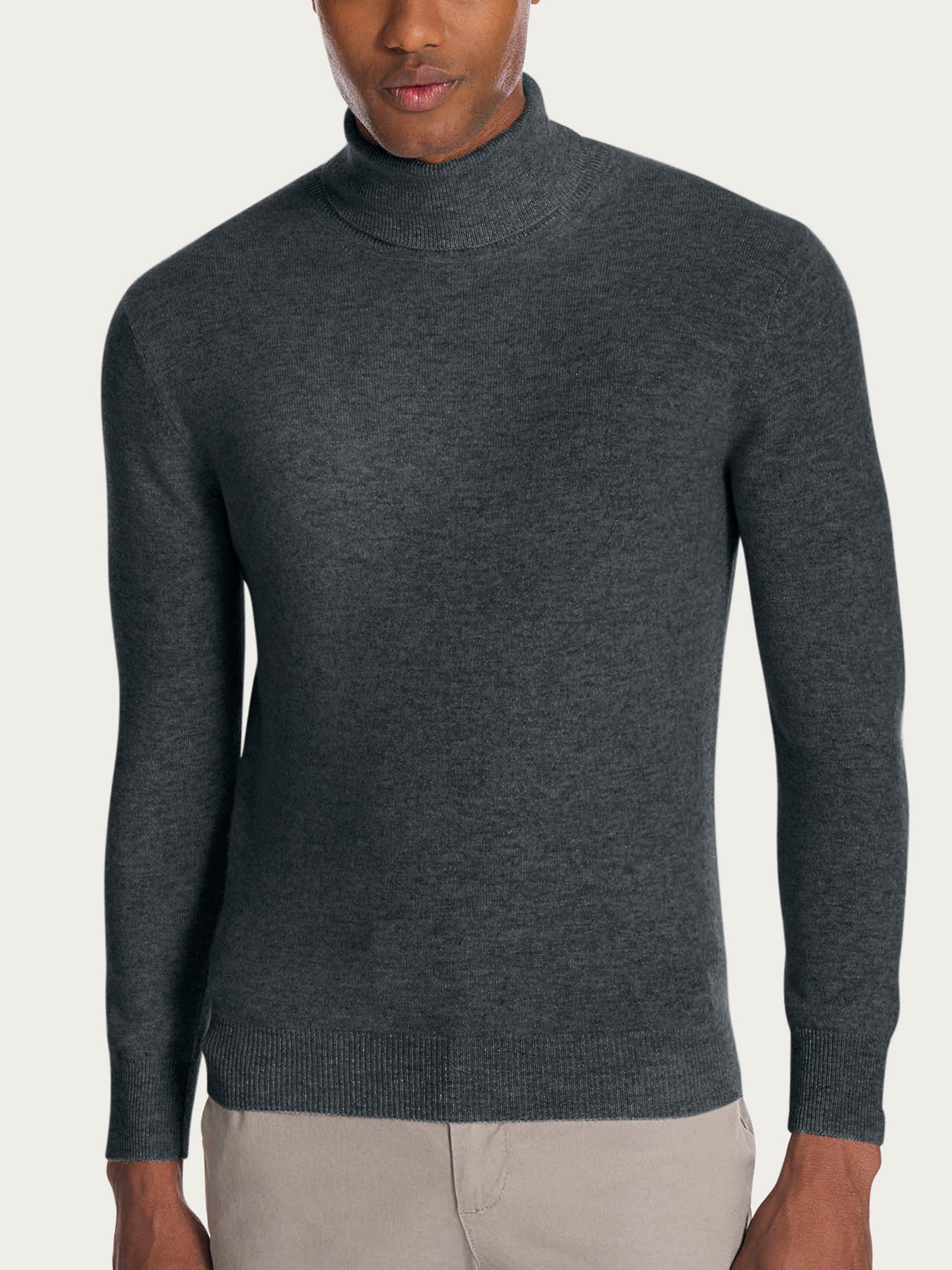 Ragno Merino Soft Maglia Dolcevita Ardesia Mel. Lana