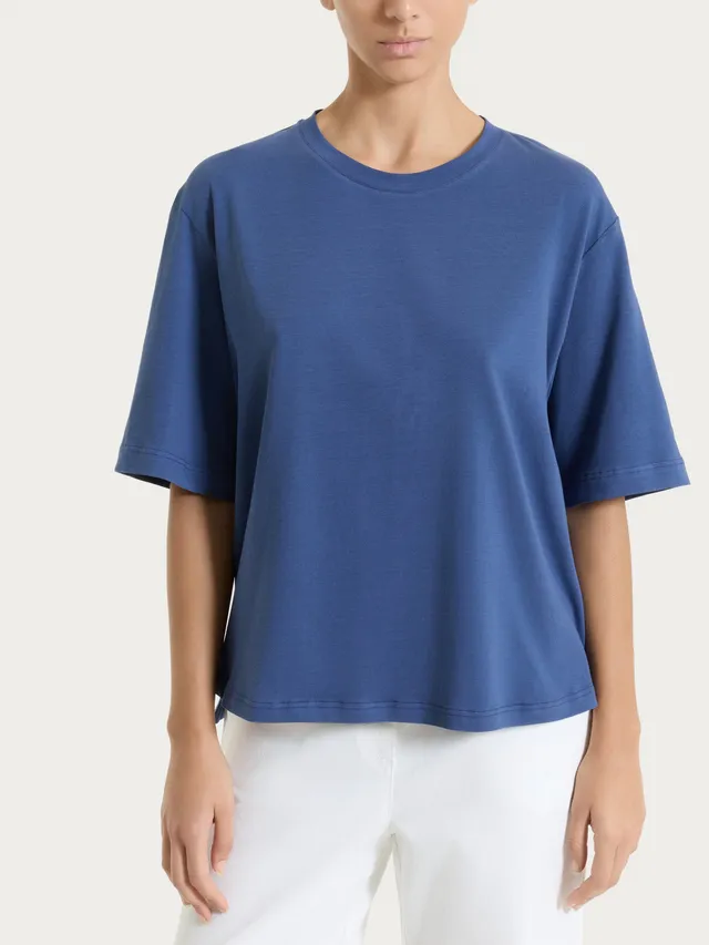Ragno Ultralight t-shirt boxy manica corta blu Oceana