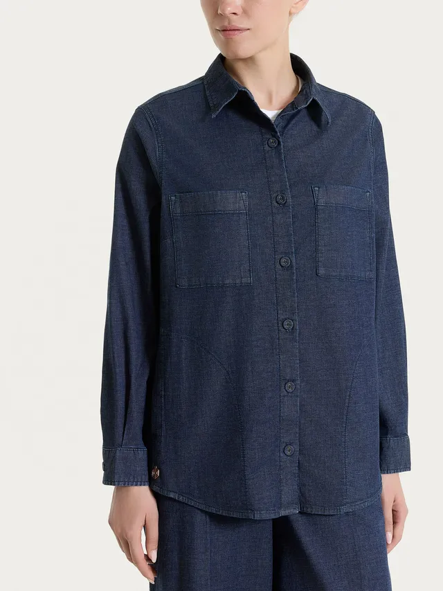 Ragno Super Denim Shacket camicia denim dark indigo