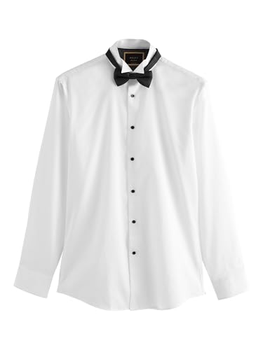 Next Camicia con Polsino Singolo camicia uomo slim con papillon