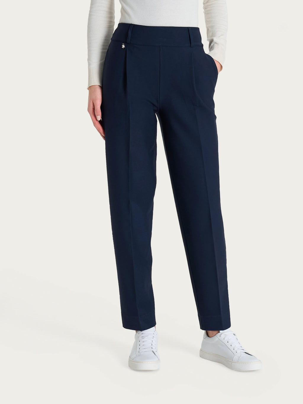 Ragno Compact Carrot pantaloni con pinces Persia elasticizzati