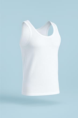 Lady C Cotone Pettinato Canotta Uomo 100% Cotone Morbida