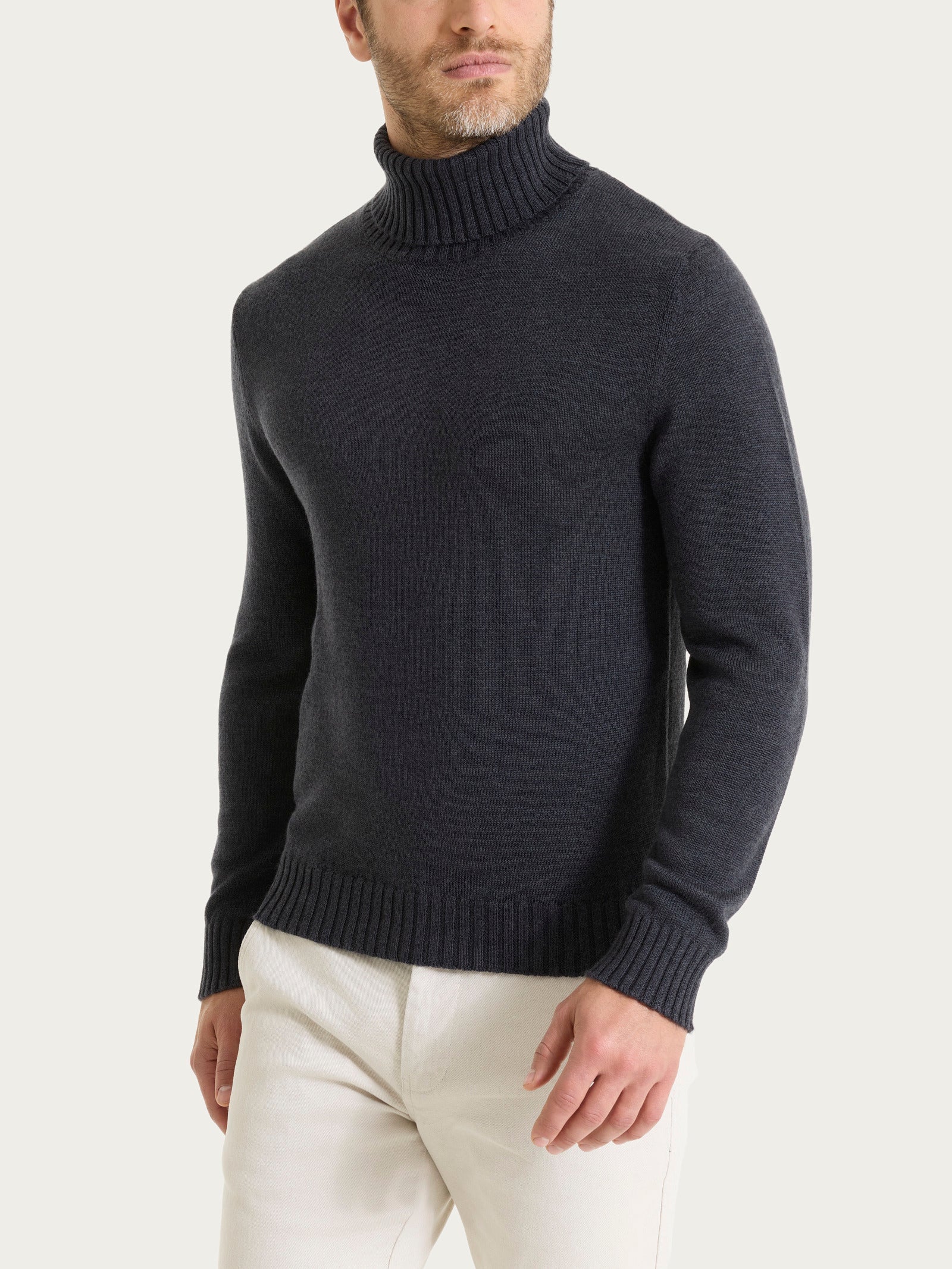 Ragno Merino Soft dolcevita uomo Oscuro Mel.