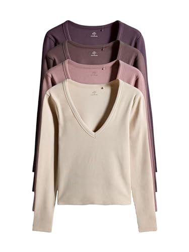 Next The Set Maglia coste scollo V manica lunga 4 pezzi XL