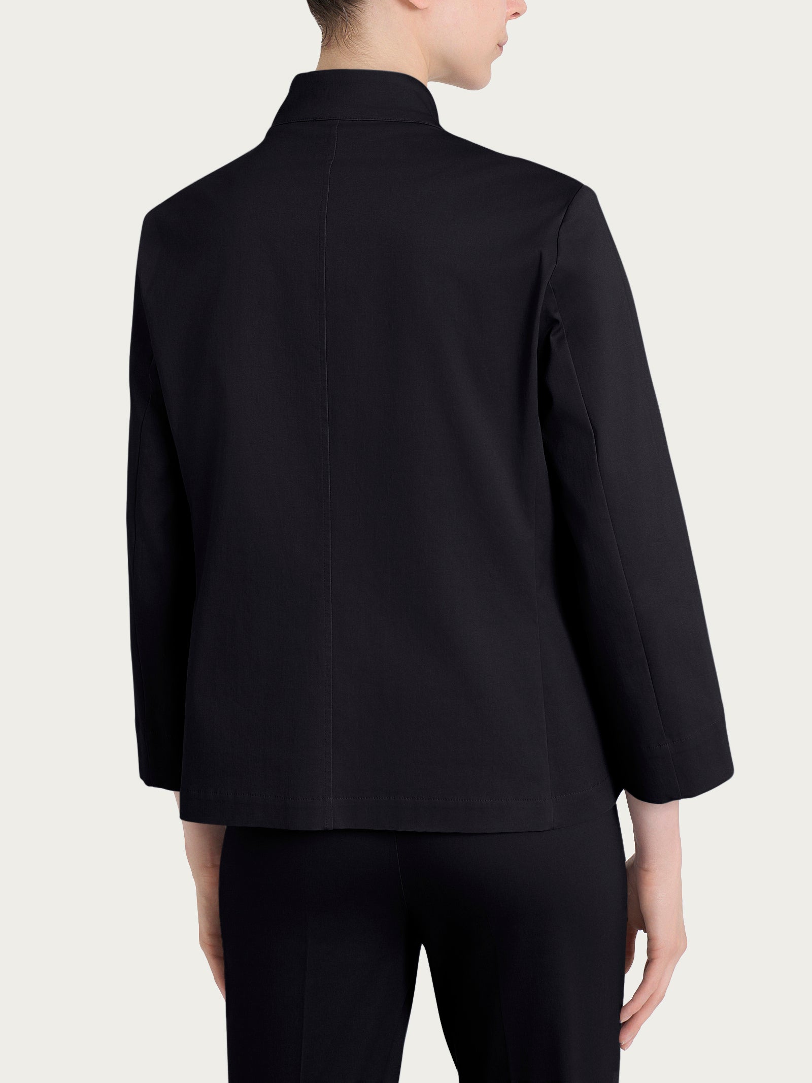Ragno Satin Power Blazer Corto Nero cotone elasticizzato