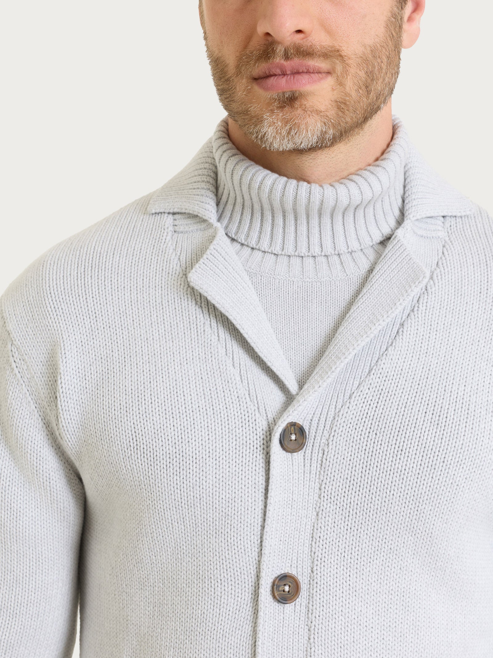 Ragno Winter Cotton cardigan uomo Dawn Blue cotone