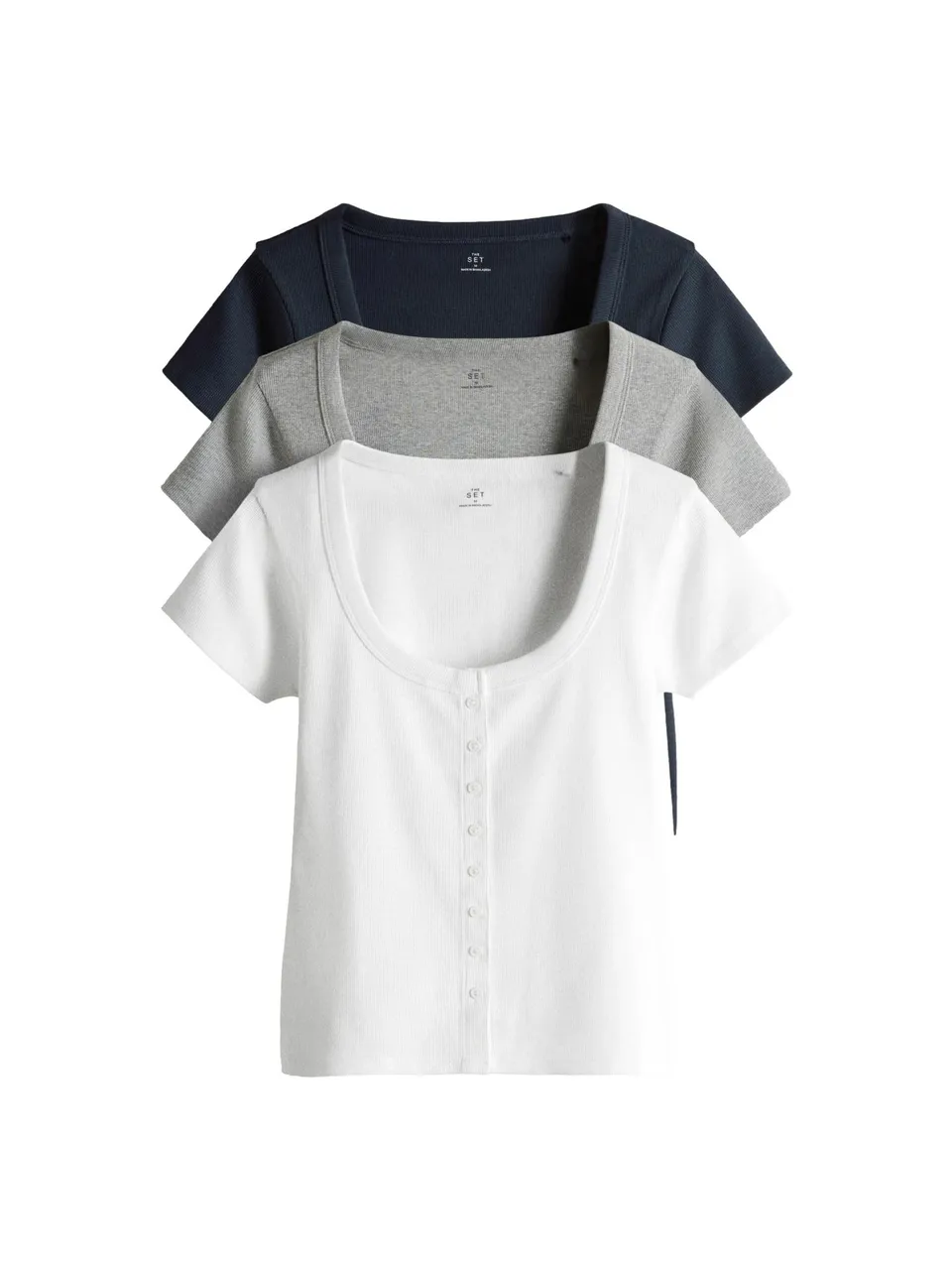 Geo Next The Set Top Scollo Rotondo Bottoni Donna 3 Pezzi