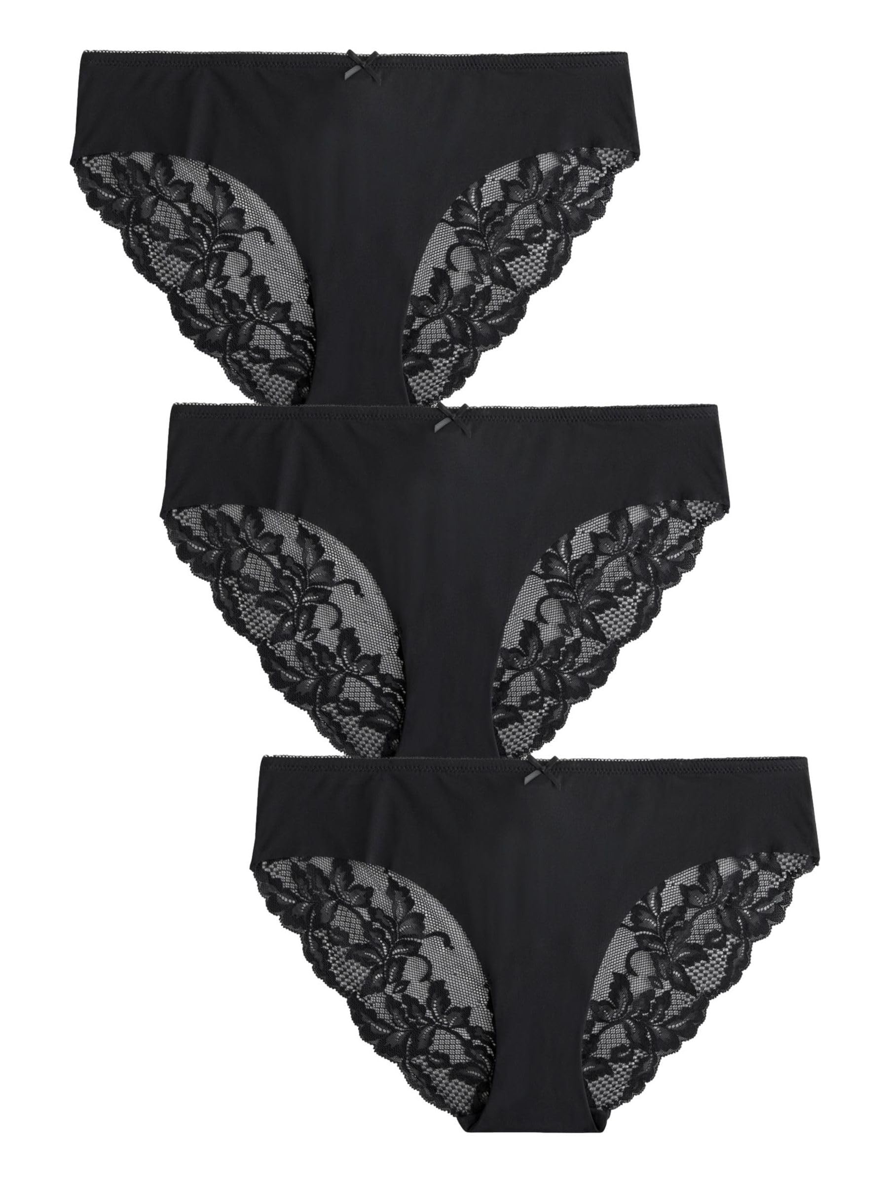Next brasiliane retro pizzo slip 3 pezzi pizzo non segna