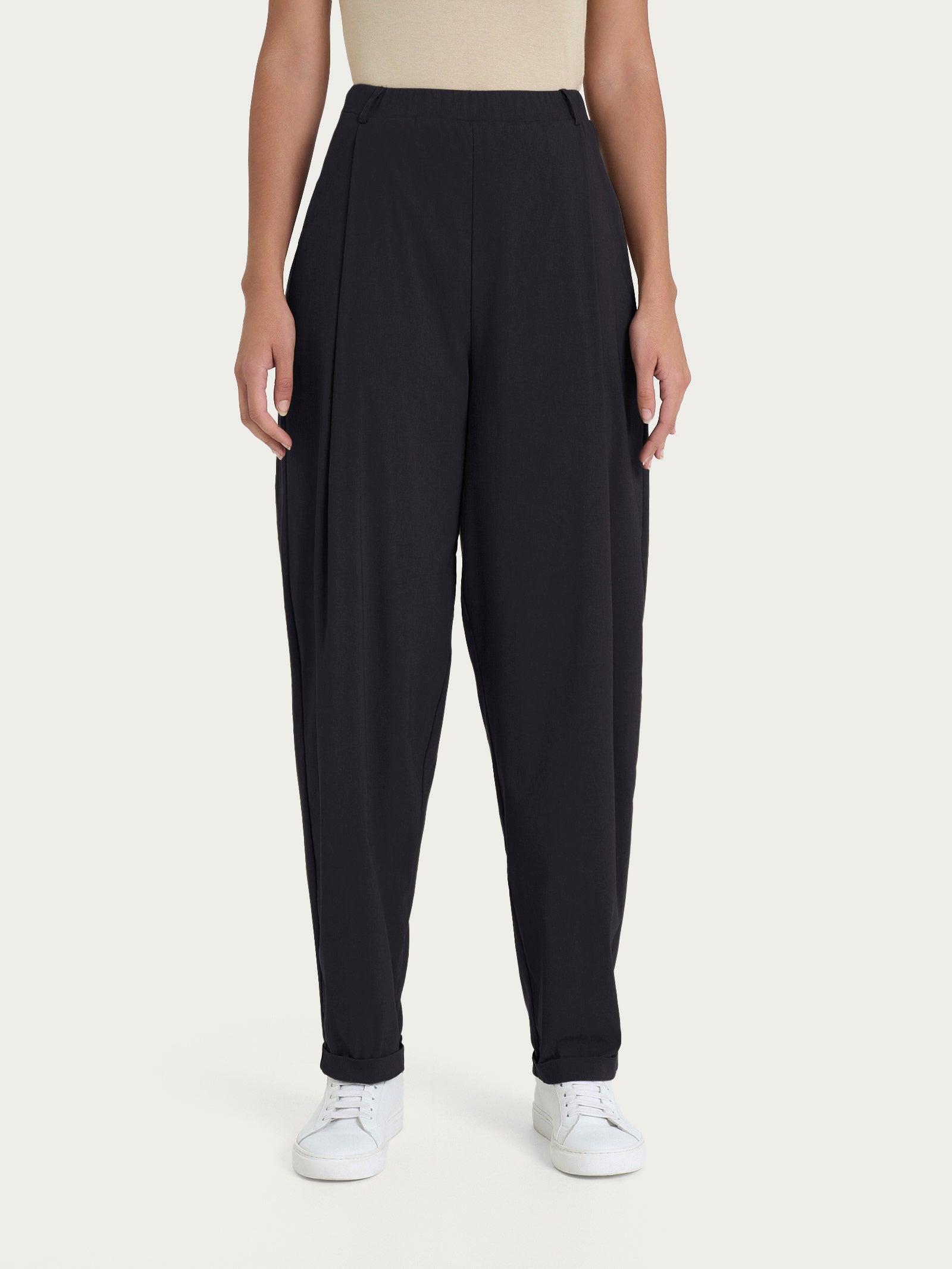 Ragno Super Fresh Pantalone Carrot nero tapered