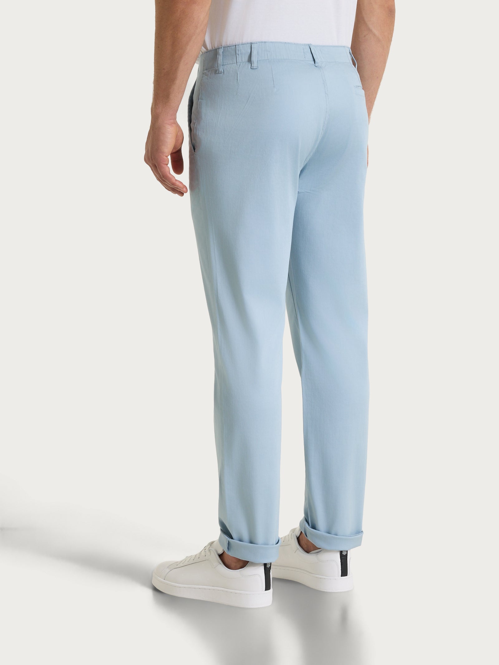 Ragno Satin Power Pantalone Chino Dusty Blue Cotone