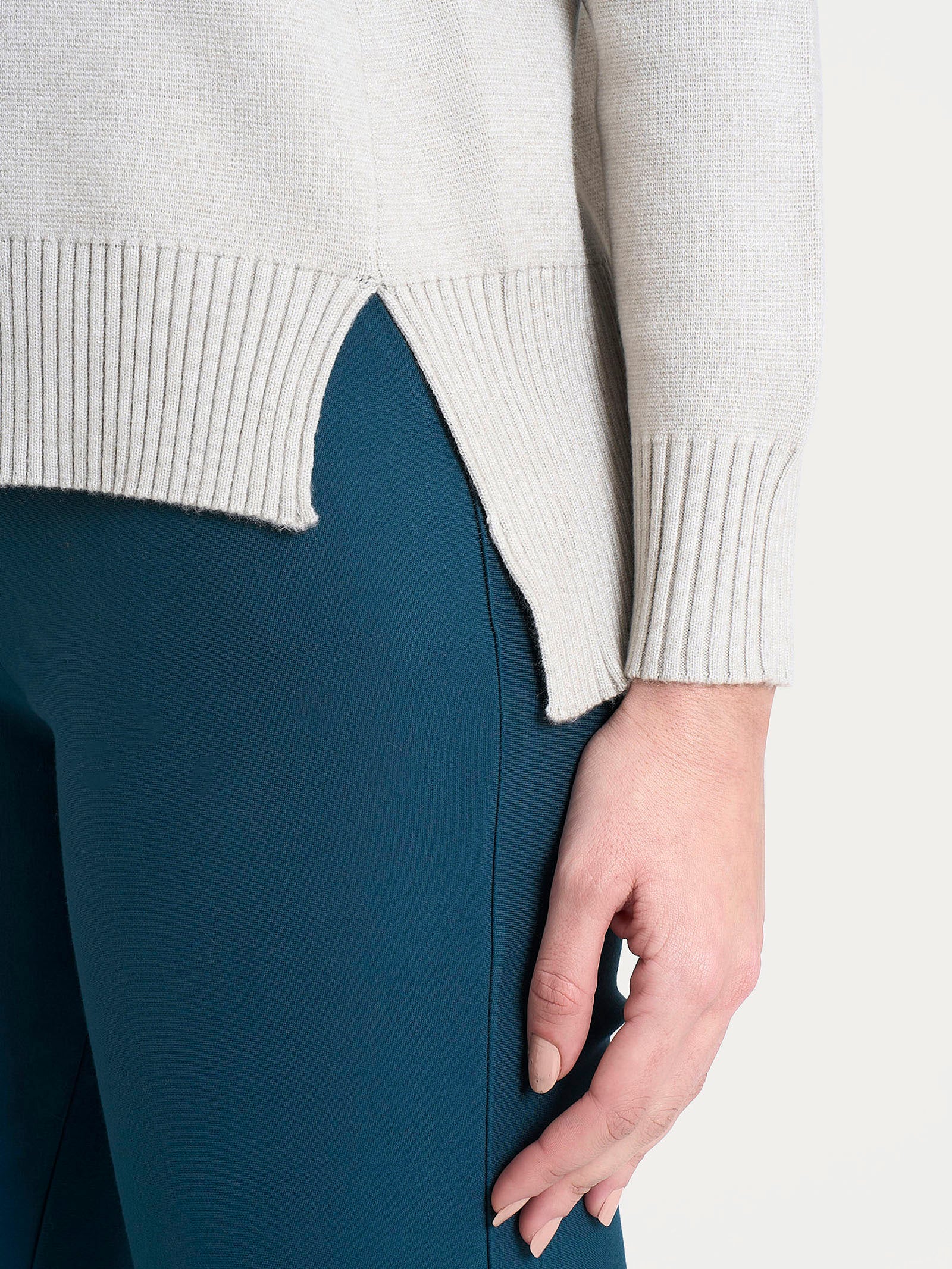 Ragno Super Soft dolcevita donna boxy champignon asimmetrico