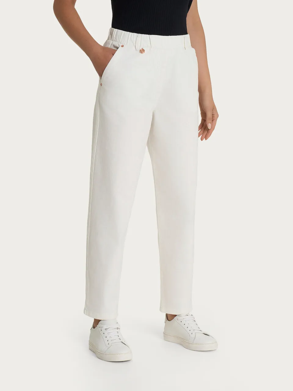 Ragno Super Denim Jeans Carota Bianco Tapered