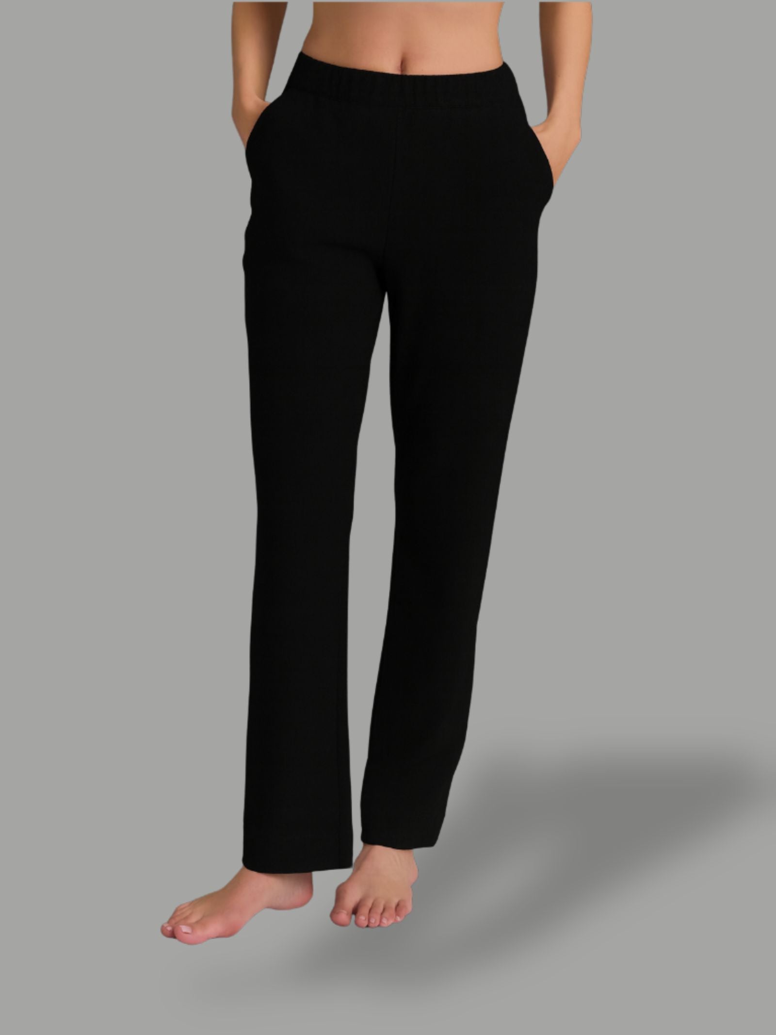 Ragno Compact The Straight Leg pantalone nero con tasche