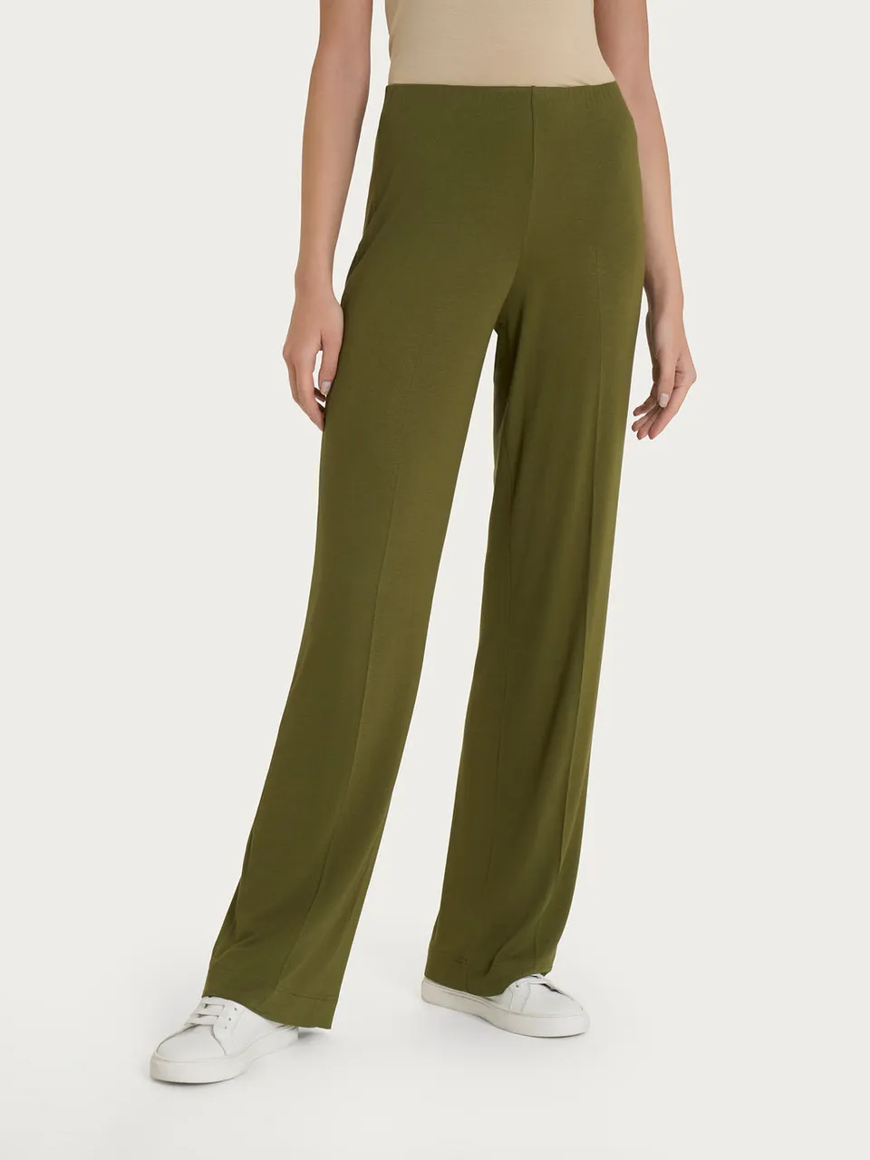 Ragno Wide Pants pantalone largo viscosa verde