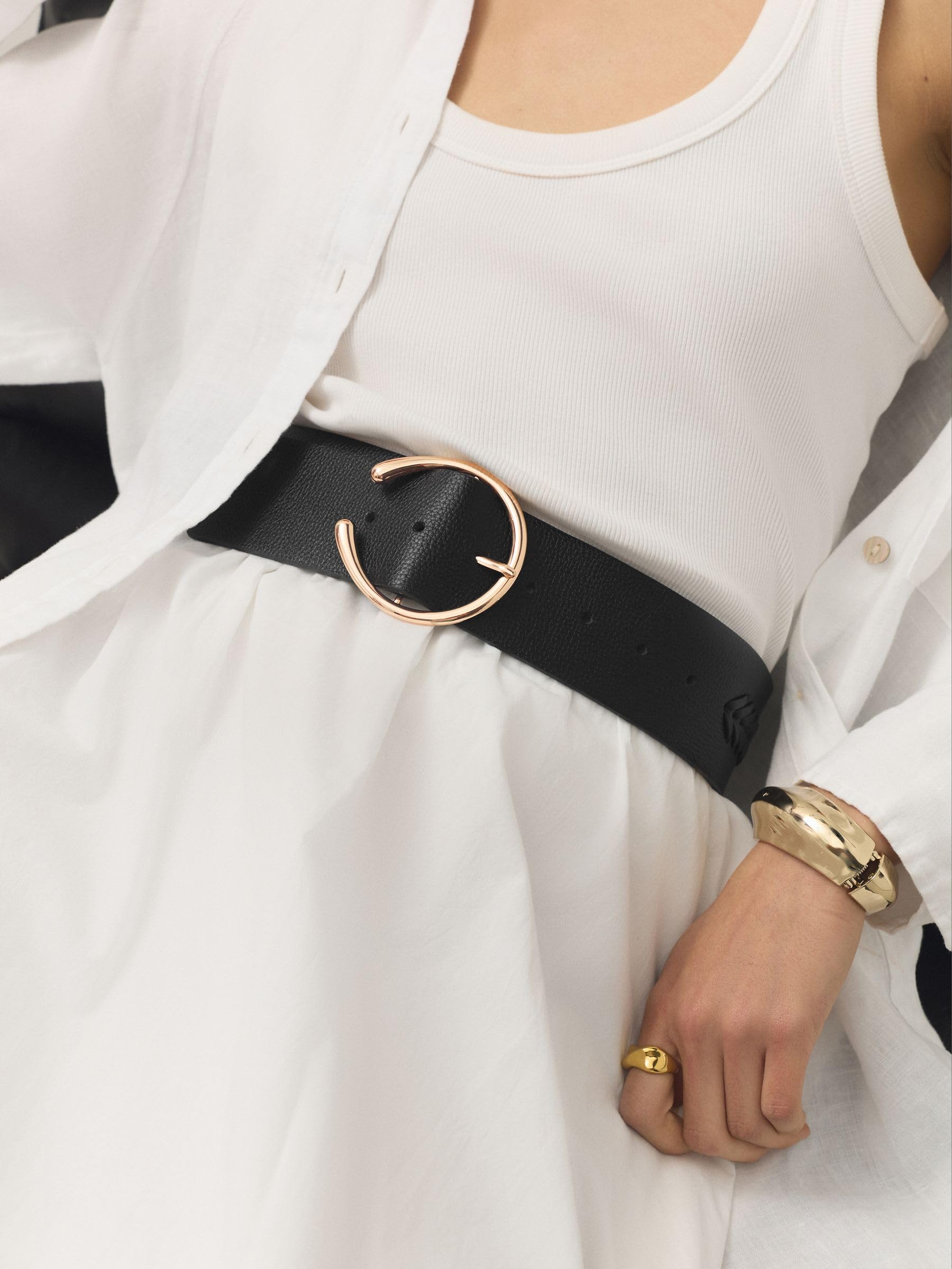 Next cintura larga intrecciata donna nera taglia S