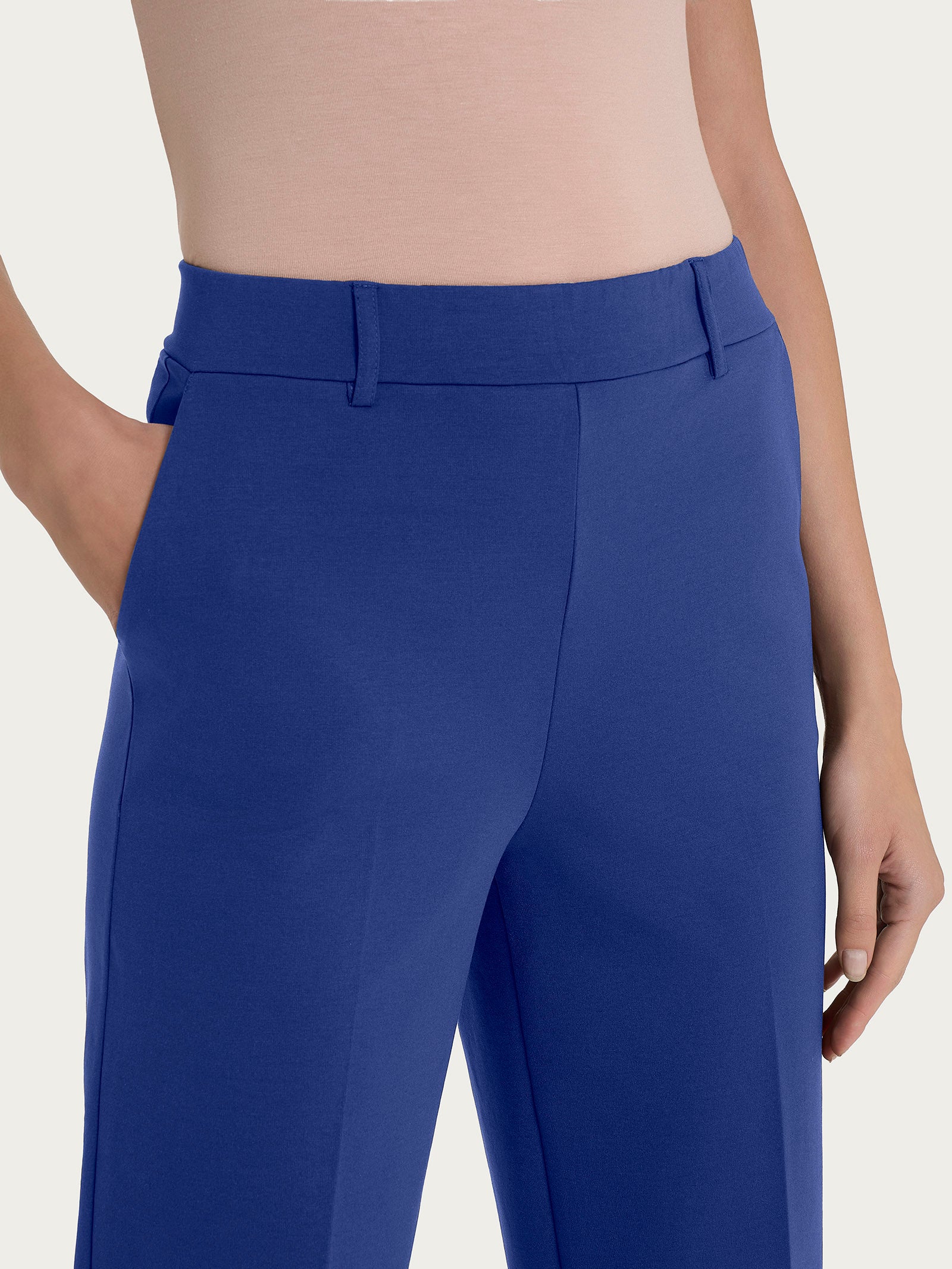 Ragno Compact Light pantalone carota Blueberry misto cotone