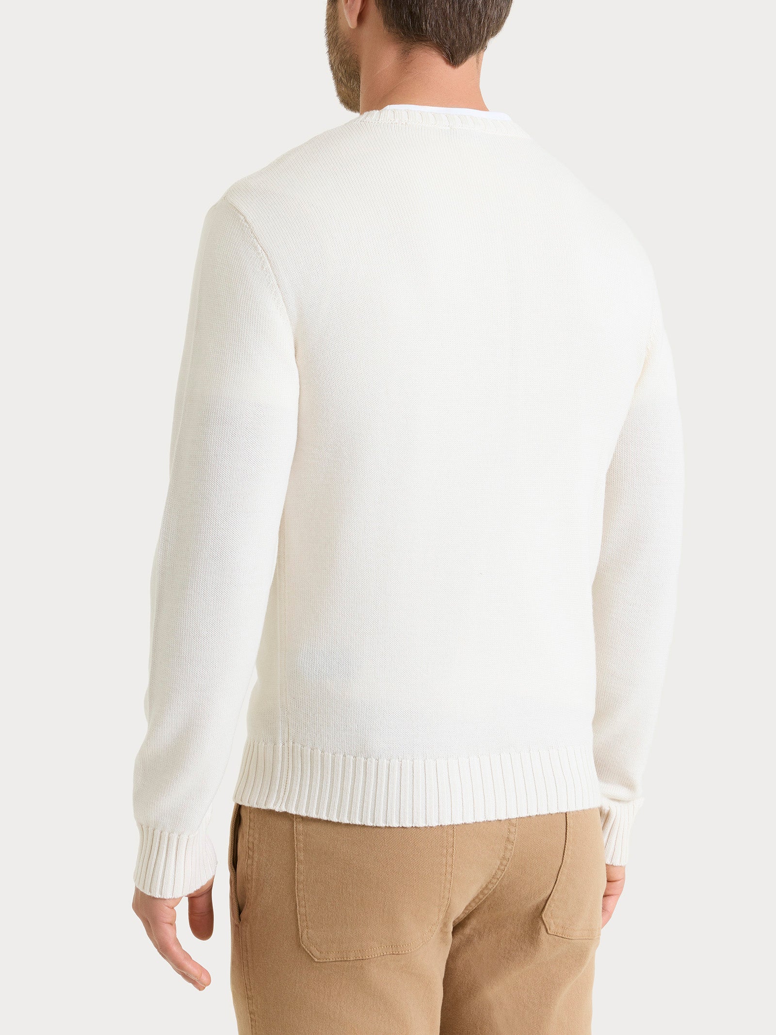 Ragno Merino Soft pull girocollo lana Avorio