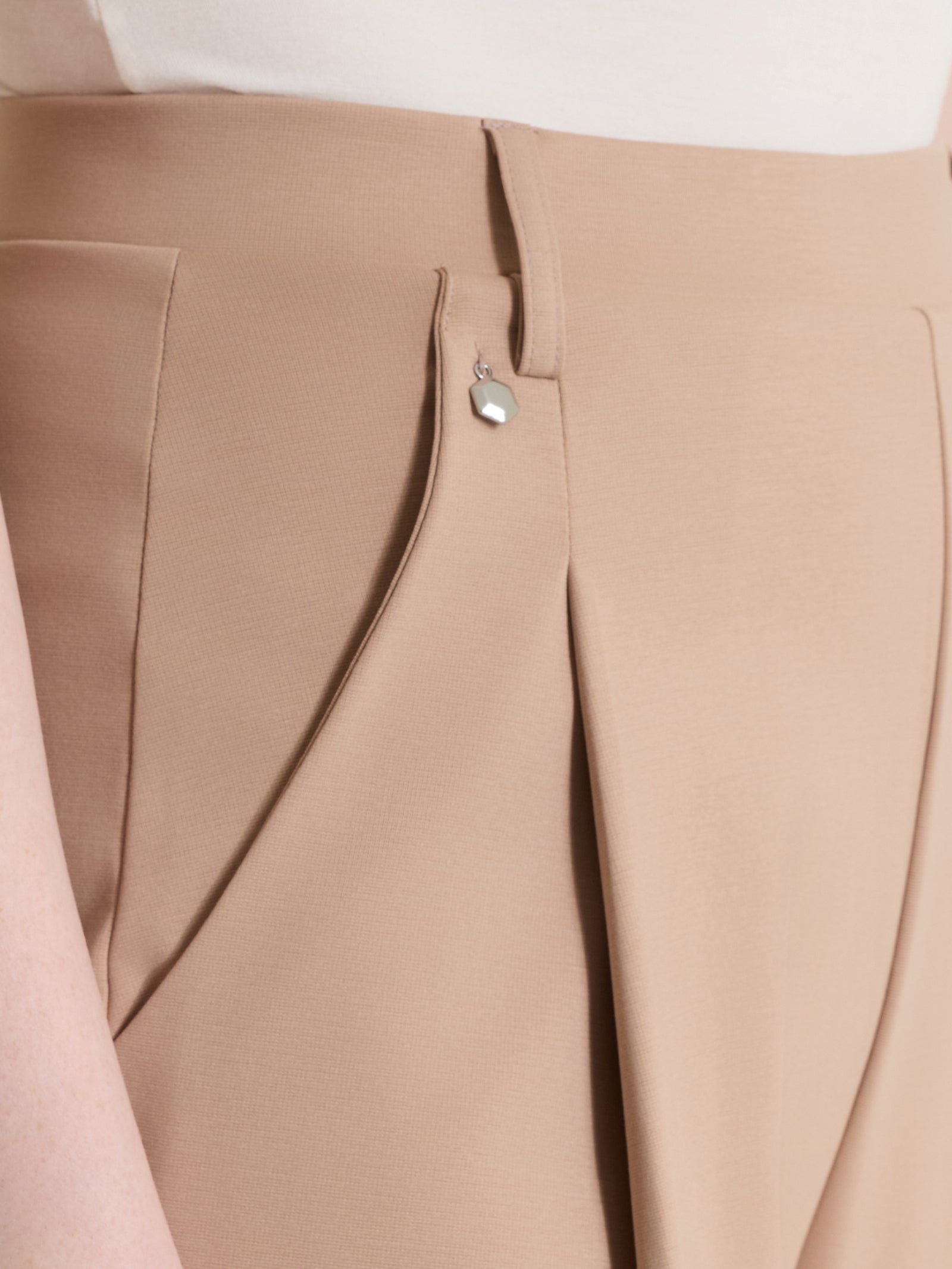 Ragno Compact Light Pantalone Carota Warm Taupe in cotone