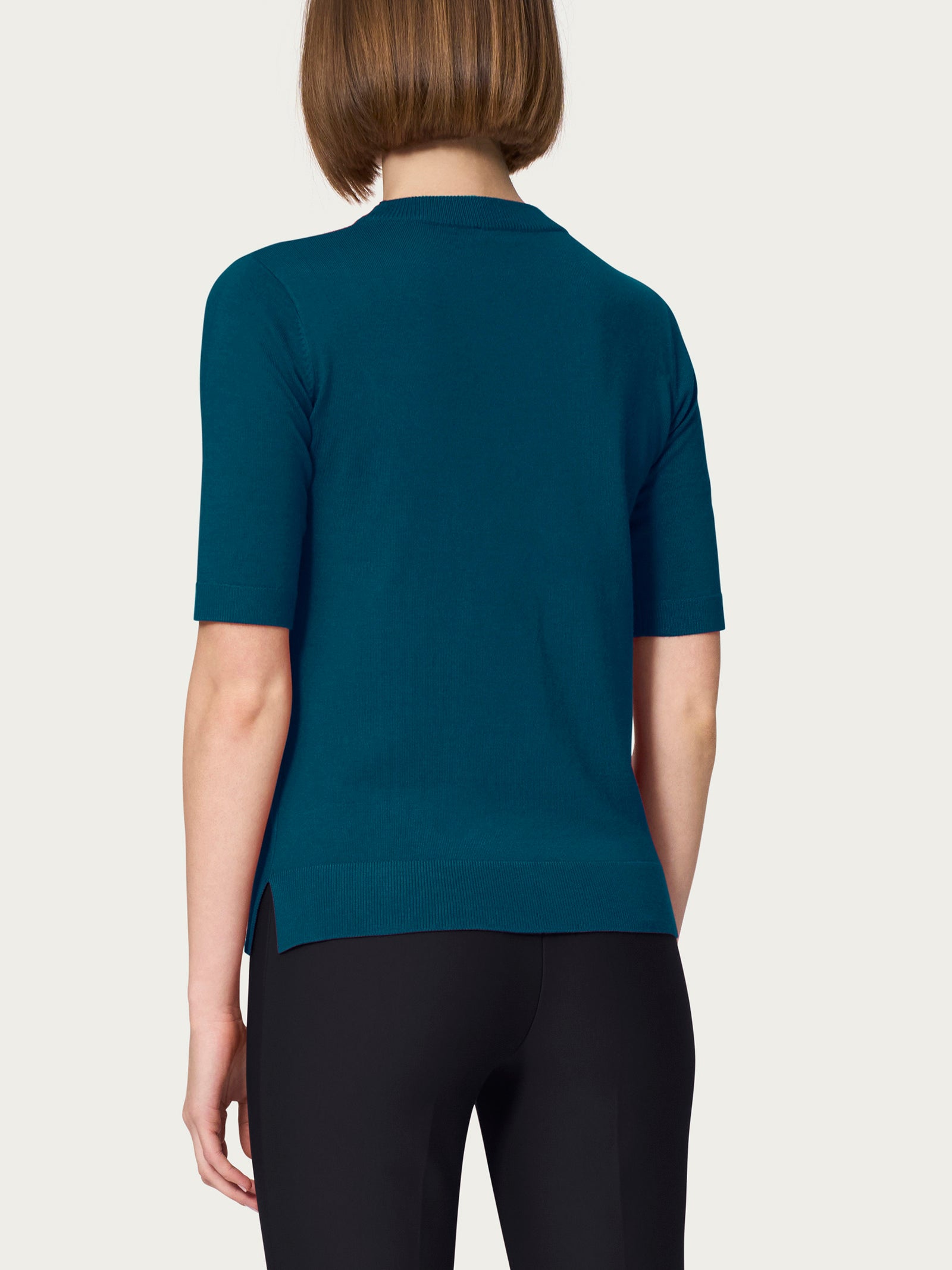 Ragno Four Seasons maglia girocollo Reflecting Pond viscosa