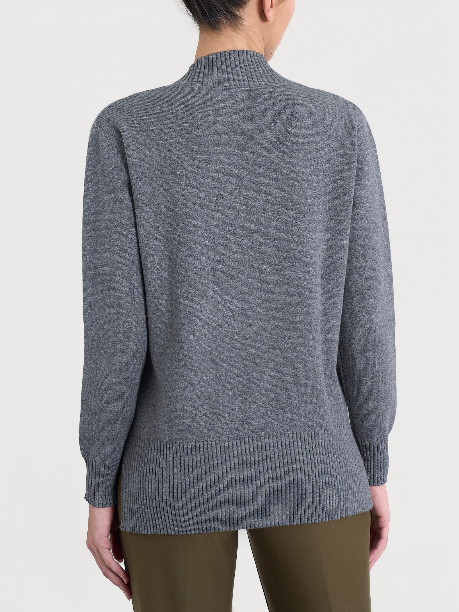 Ragno Super Soft Maglia Scollo V Donna Asimmetrica Ferro