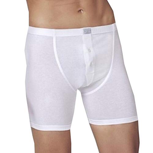 Nottingham boxer lungo uomo M 3pz cotone bianco bottoni