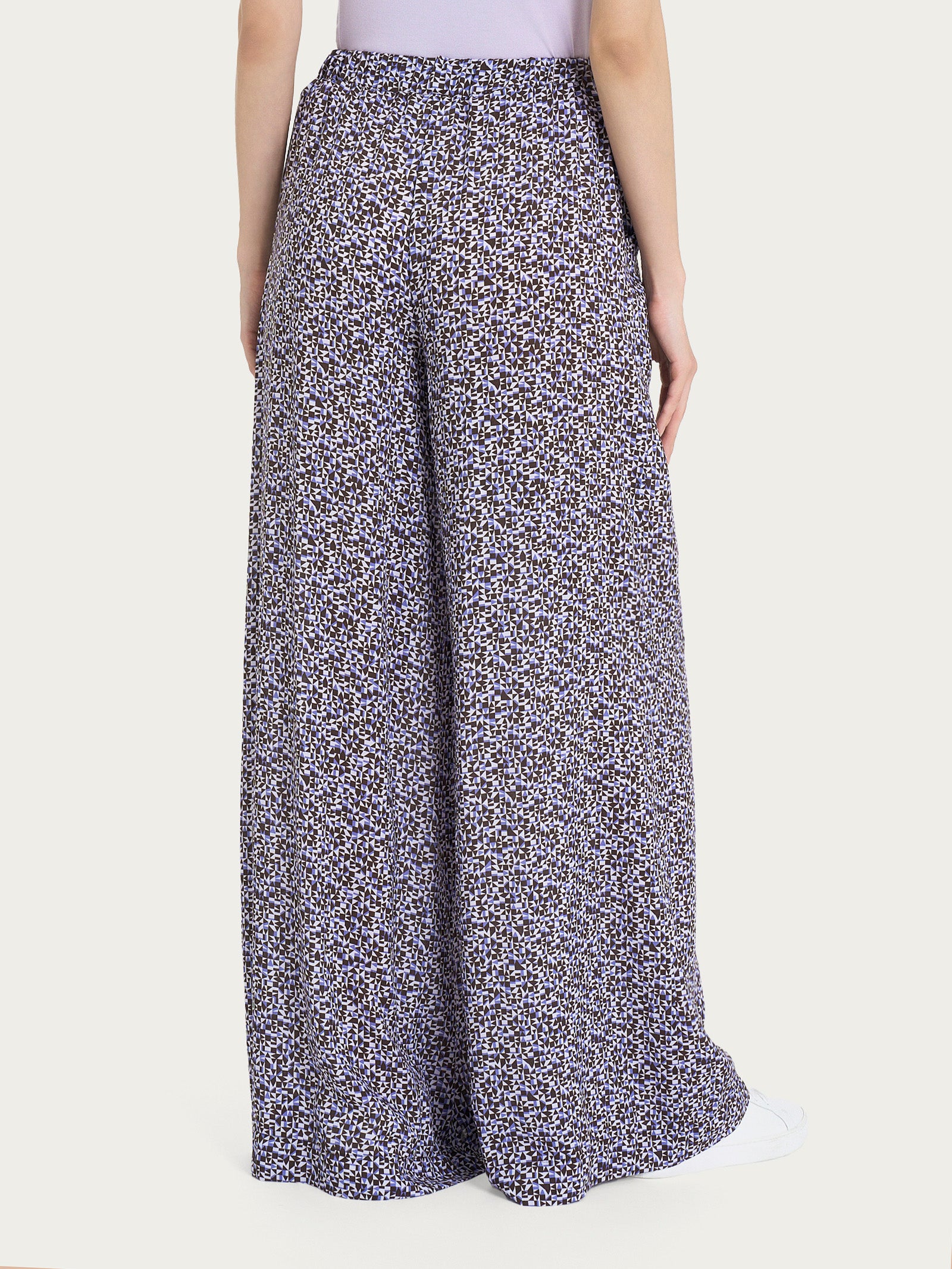 Ragno EcoSeta Pantalone Palazzo The Wide Leg Fantasia Thistle