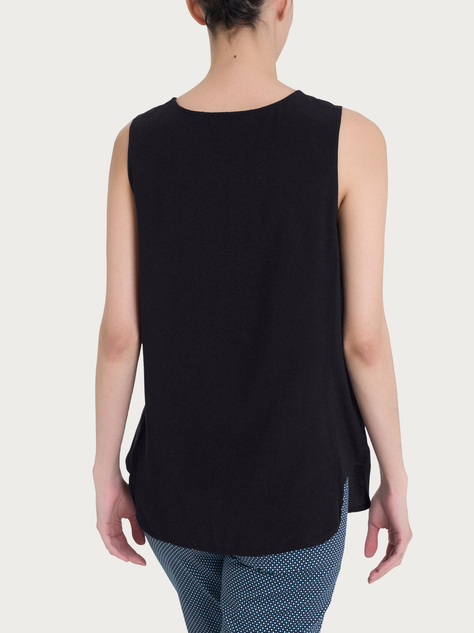 Ragno Viscosa Summer Top Spalla Larga nero fresco