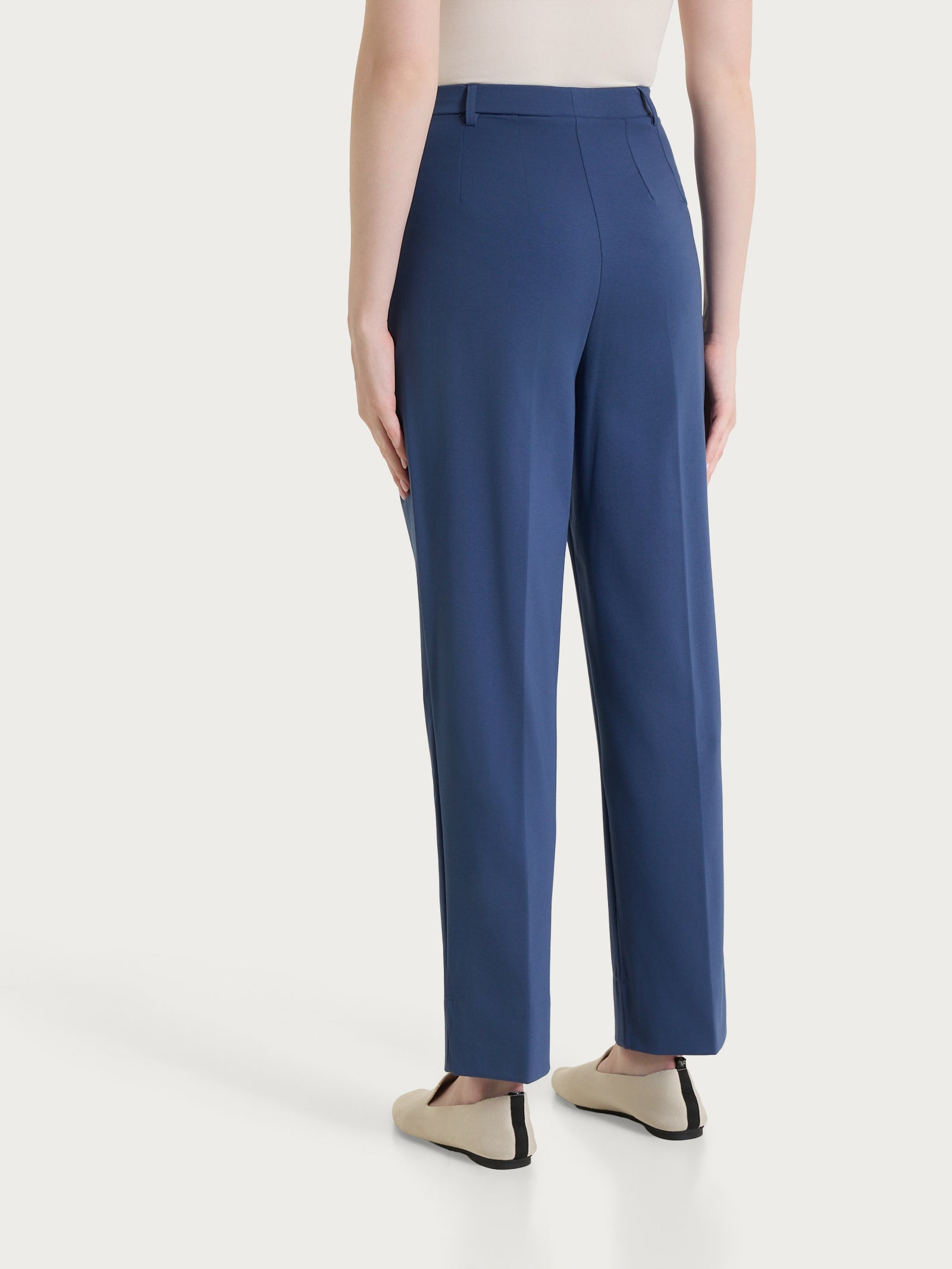 Ragno Compact Light Pantalone Carota Pinces Tasche Oceana Cotone