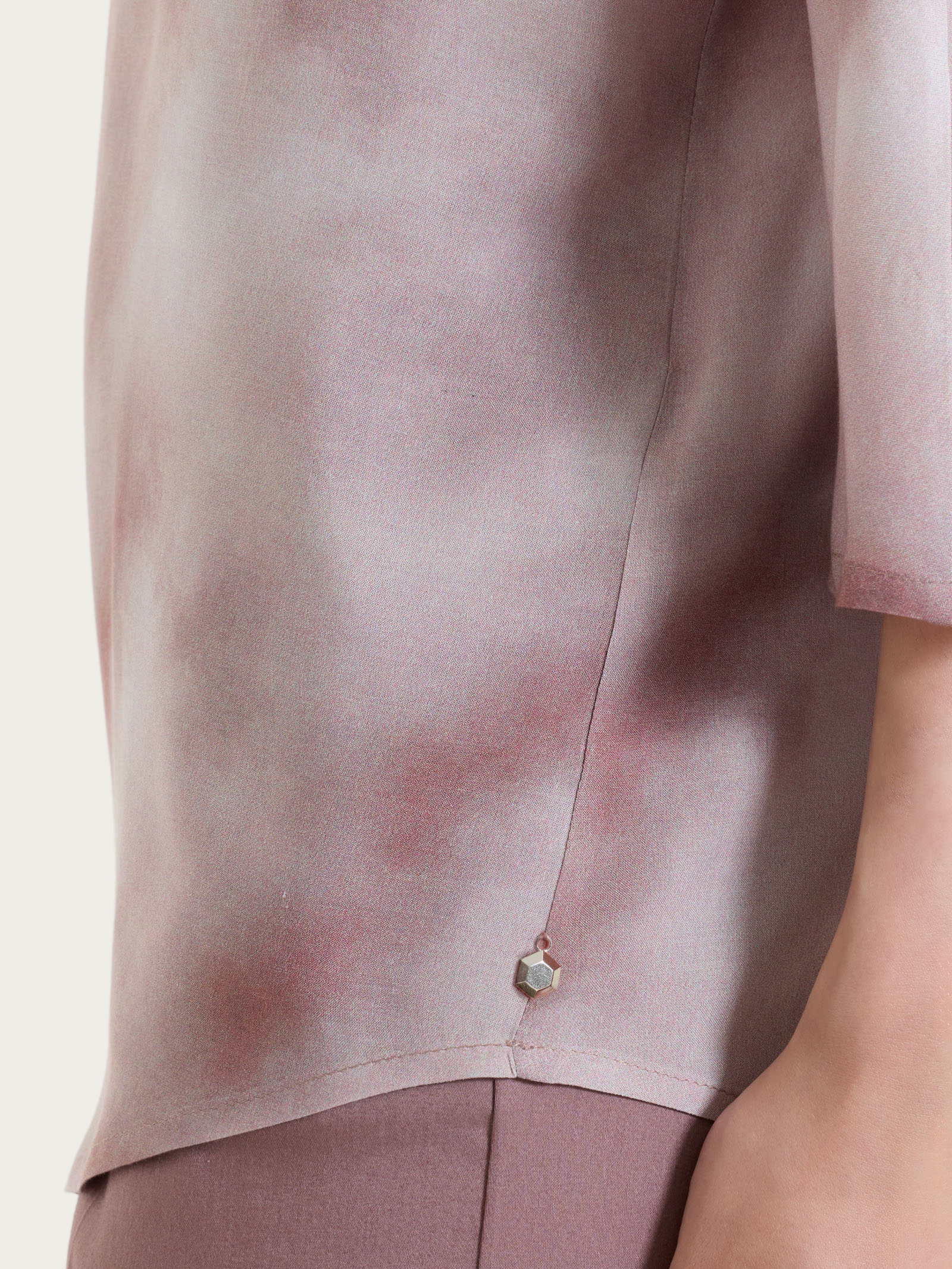 Ragno EcoSeta Blusa Fantasia Grigia Manica 3/4