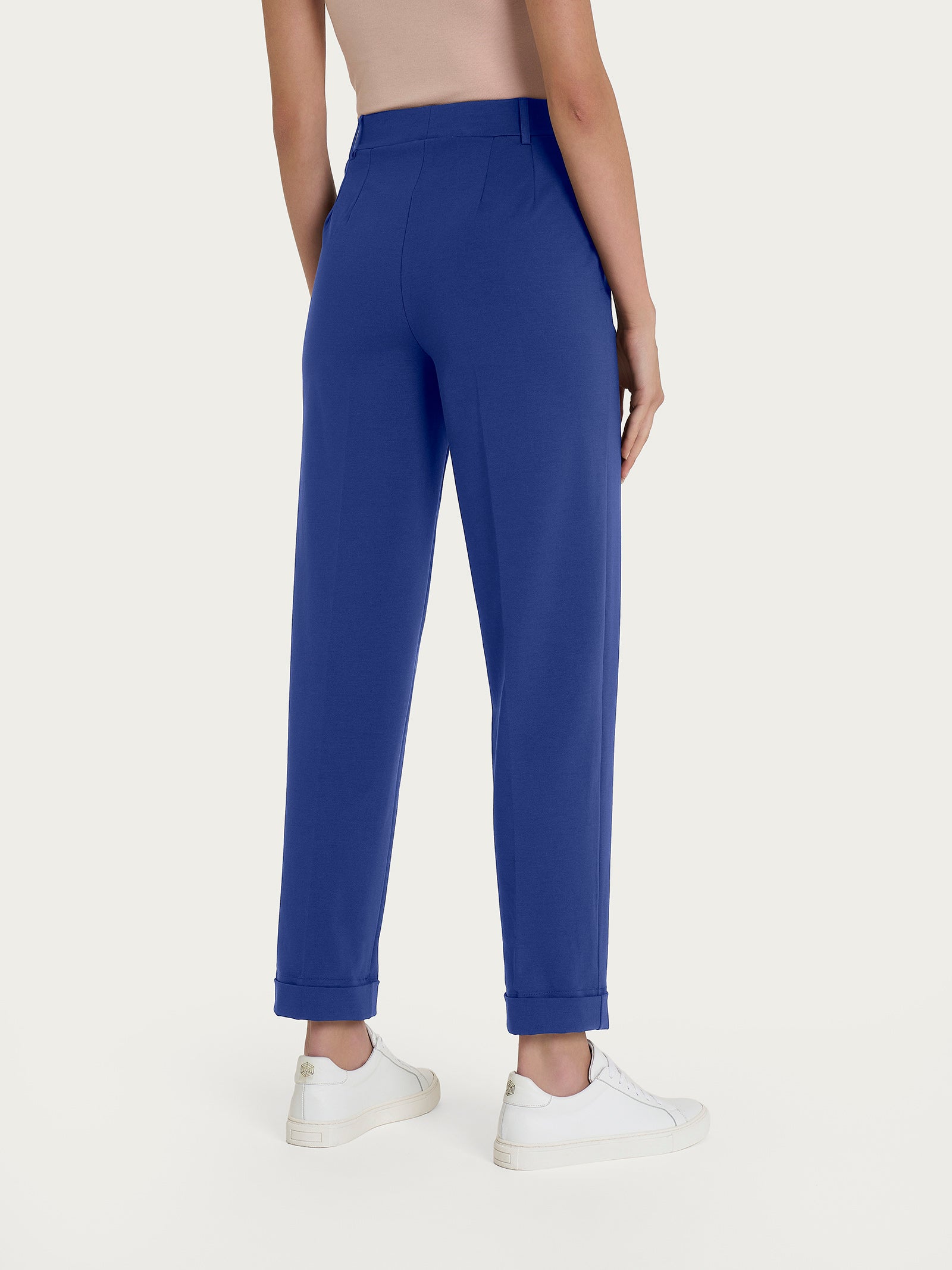 Ragno Compact Light pantalone carota Blueberry misto cotone
