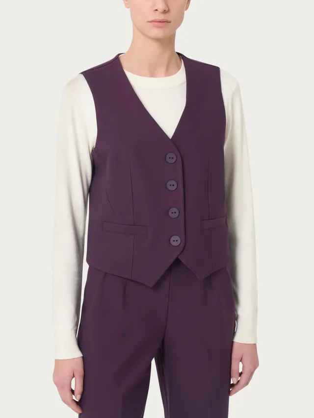 Ragno SL Gilet 4 Bottoni Compact Plum Perfect elegante