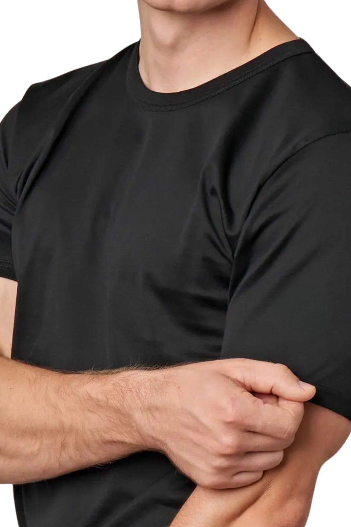 Lady C t-shirt uomo cotone makò nera 3XL elegante irrestringibile