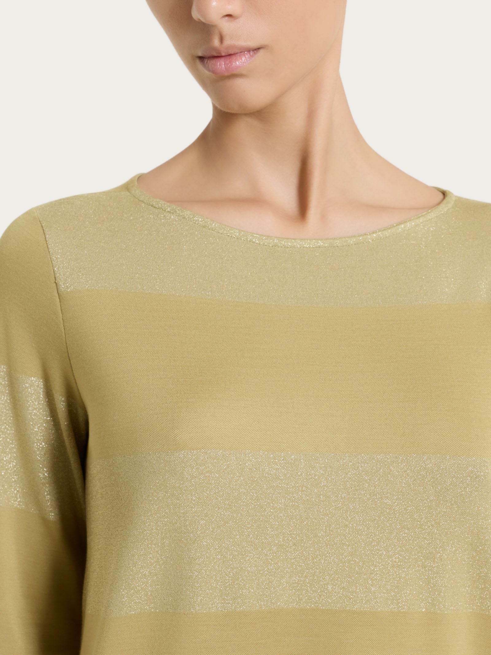 Ragno Summer Light Maglietta Barchetta Righe Fant. Khaki lurex