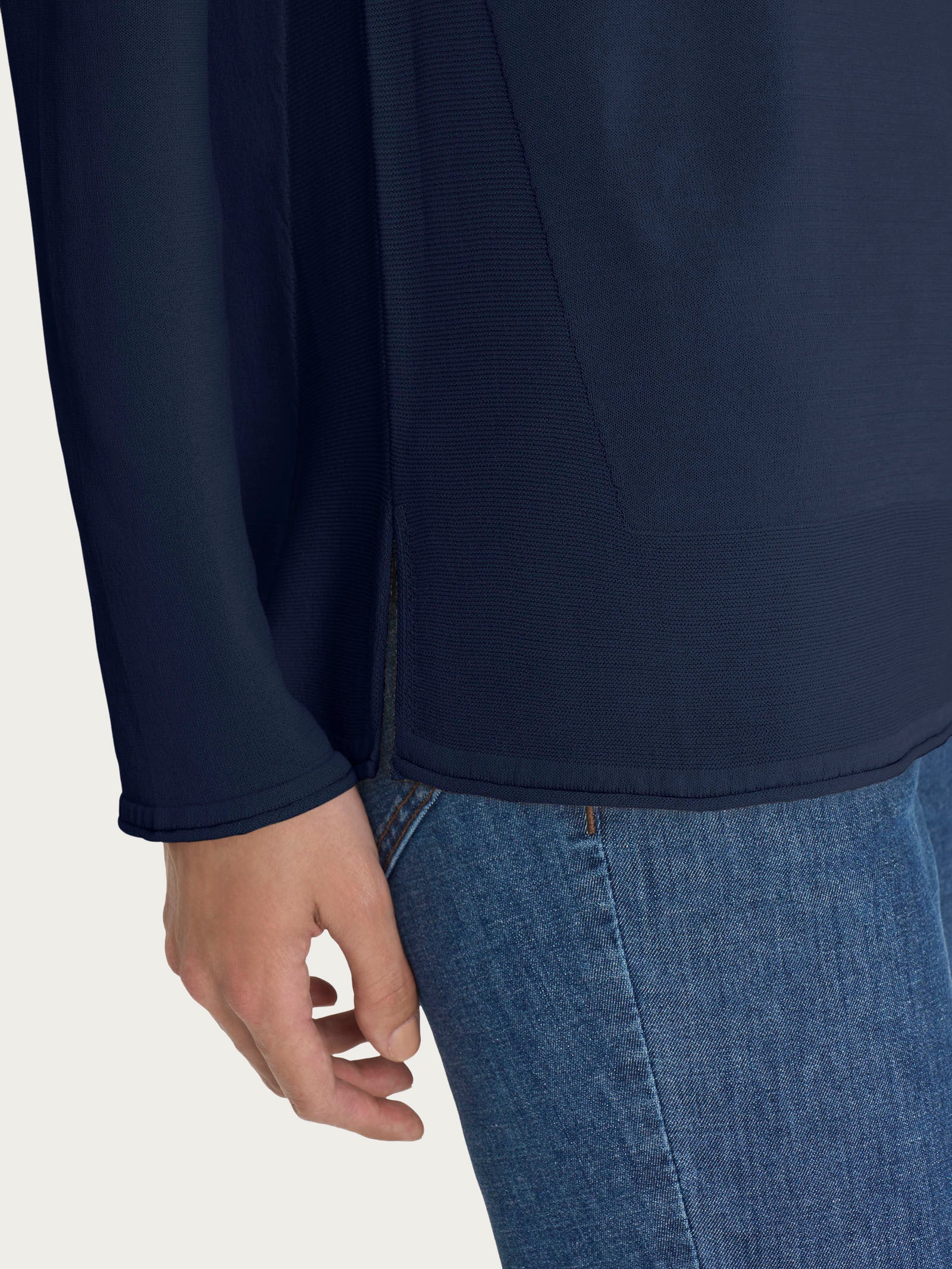 Ragno Viscosa Summer maglia barchetta blu manica lunga viscosa