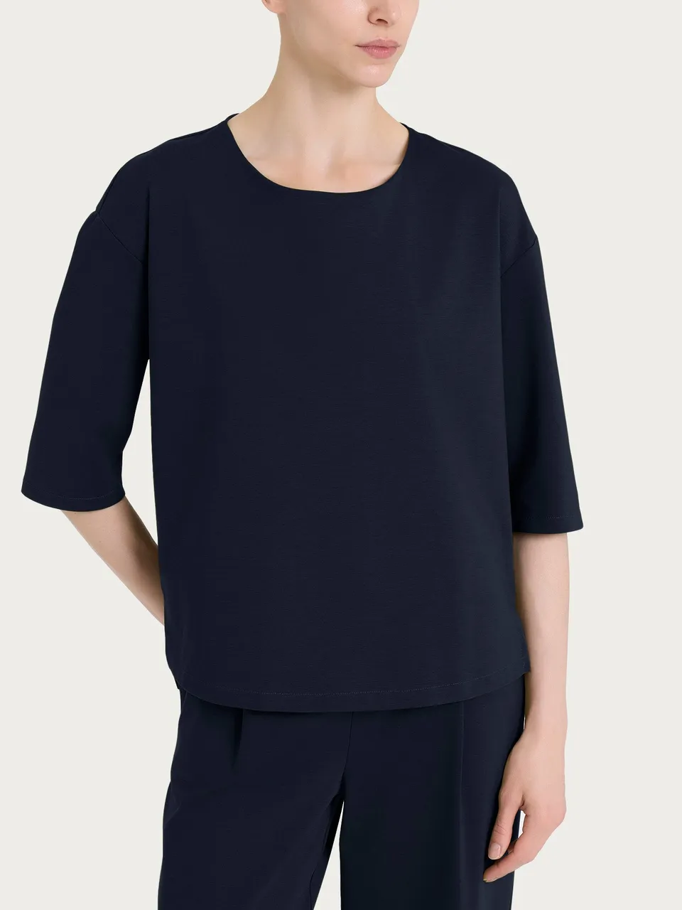 Ragno Compact Light Girocollo maglia bleu manica 3/4