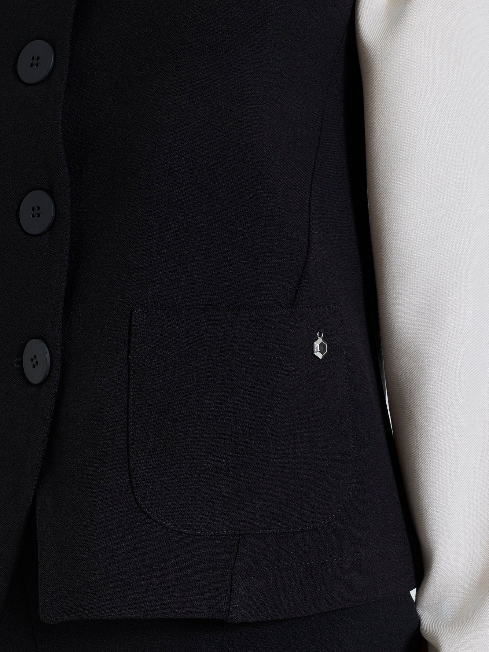 Ragno Comfort Gilet 4 bottoni Nero flanella