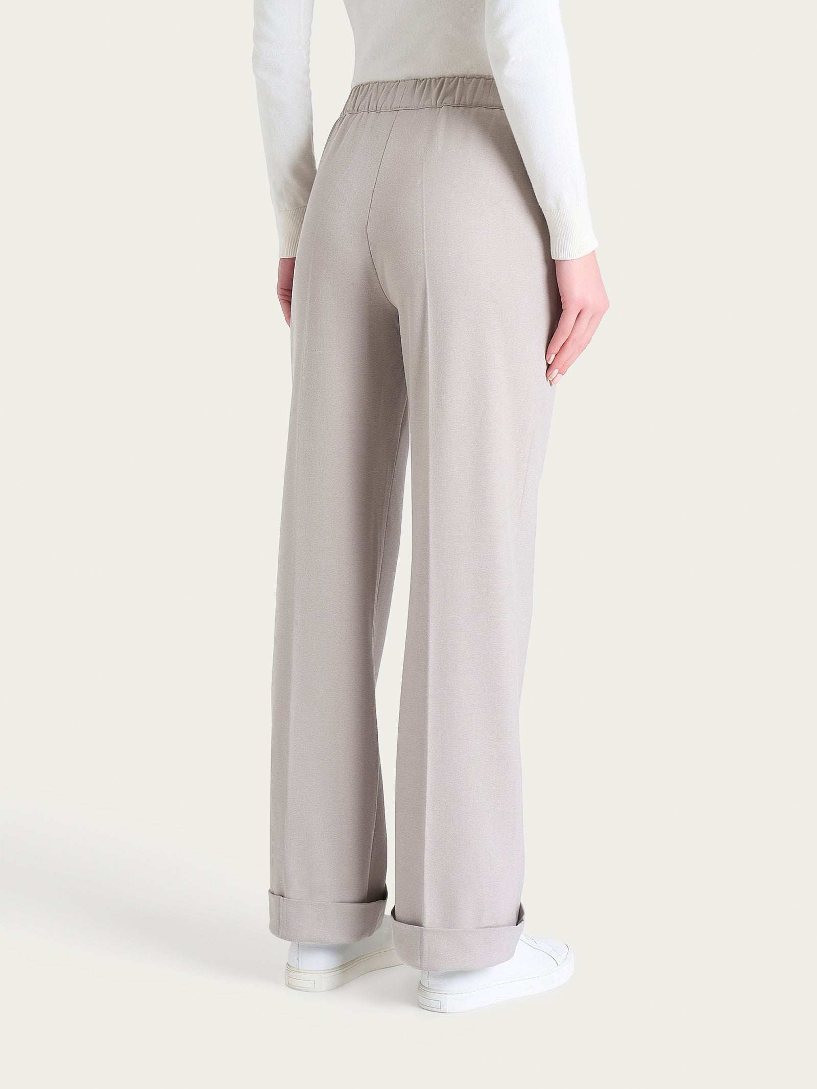 Ragno Gem Pantalone Ampio Flannel Twill Nude