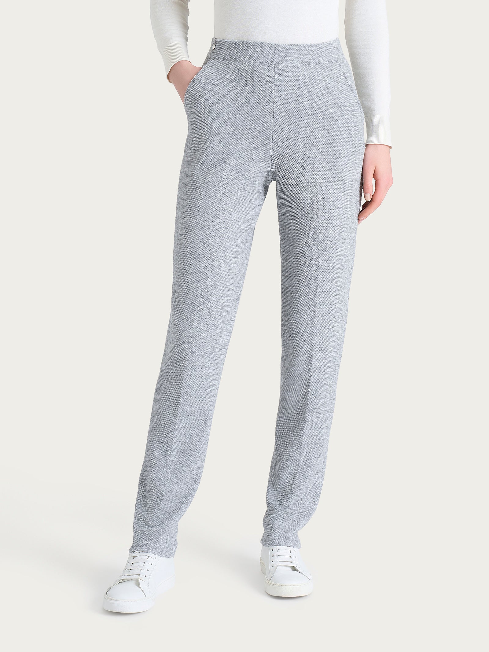 Ragno Comfort pantalone chino slim Grigio Melange felpato