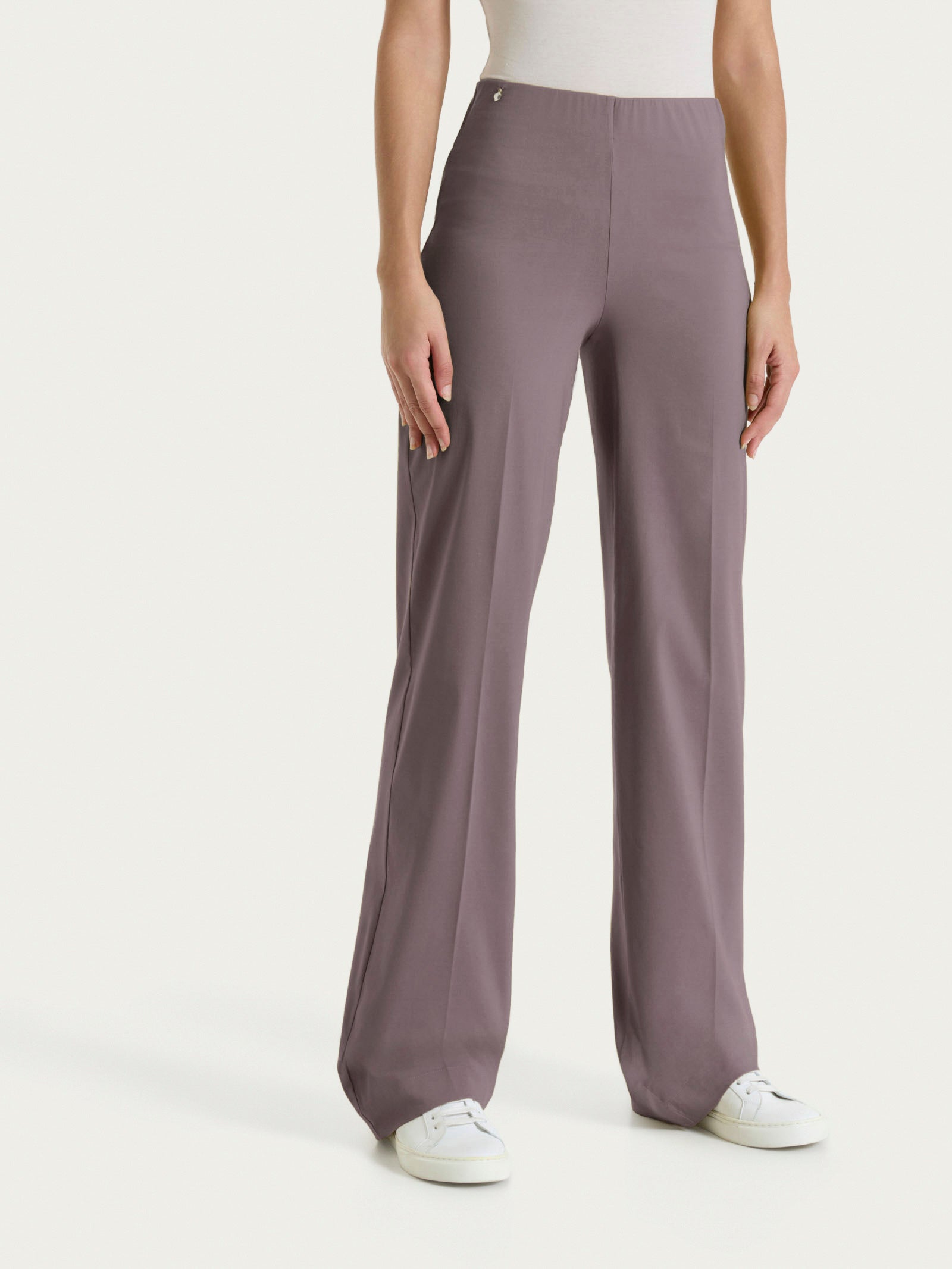 Ragno Super Fresh pantalone ampio plum truffle cotone