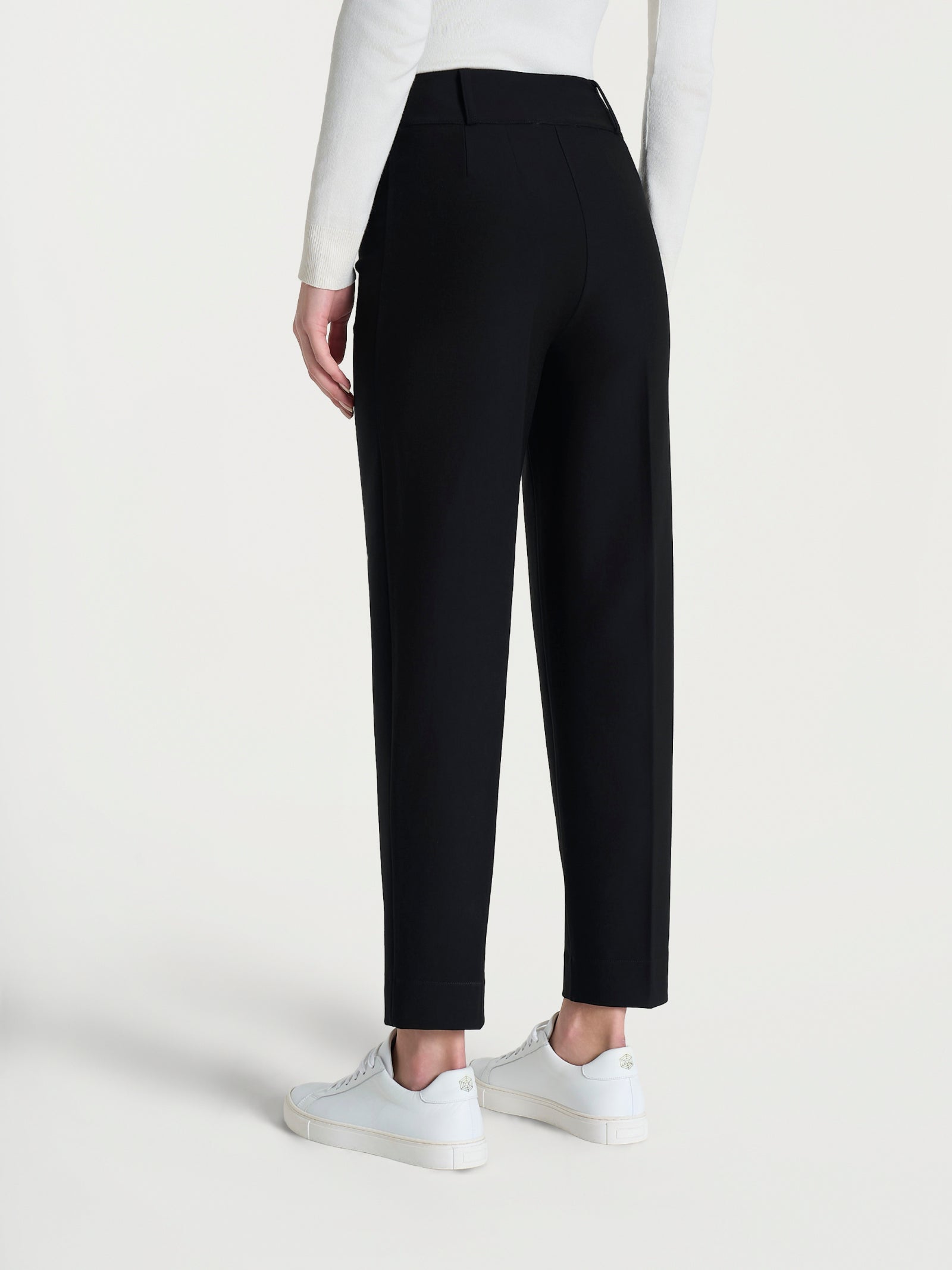 Ragno Compact Pantalone a Carota Nero vestibilità tapered