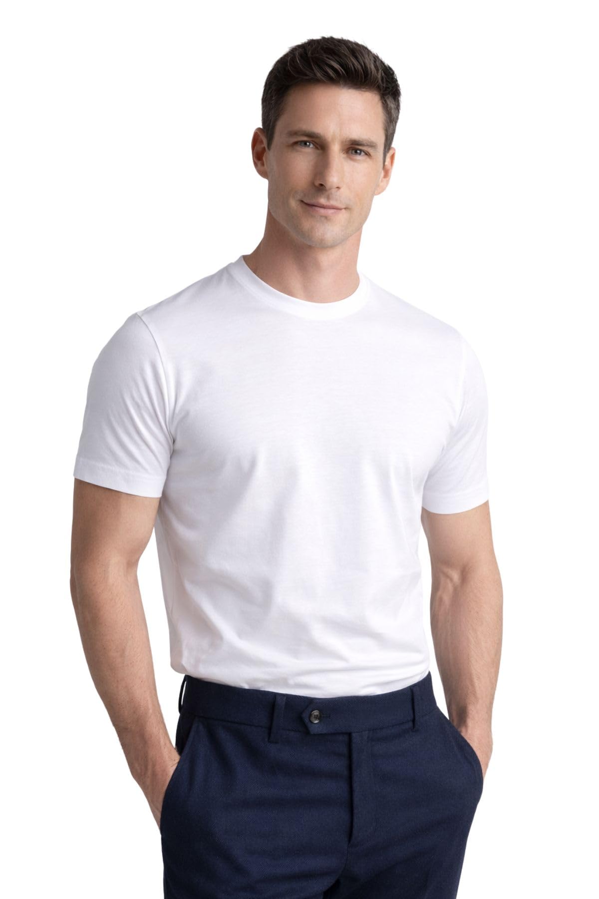 Lady C Modal Filo di Scozia t-shirt uomo girocollo 4XL