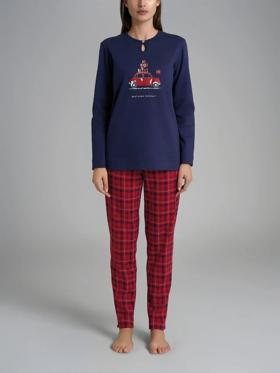 Ragno Jersey Cotone Pigiama Goccia Interlock Scarlet