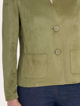 Ragno Eco Suede short blazer Sphagnum regolare