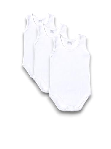 Lady C Jersey Baby Body Cotone Senza Maniche Bimbo 3 Pezzi