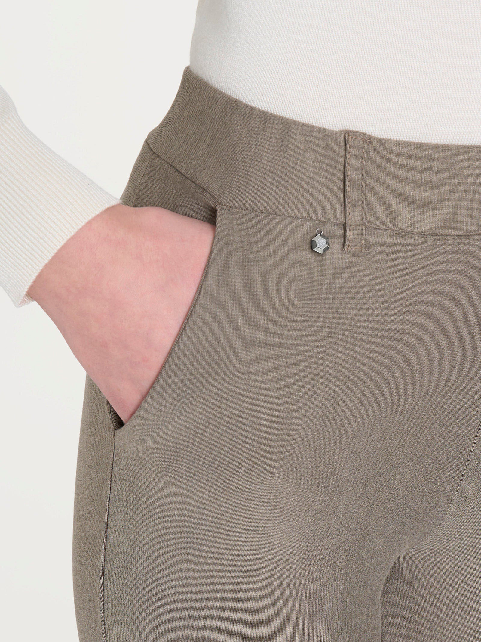 Ragno Compact Pantalone Dritto con Tasche Glace Mel Elasticizzato