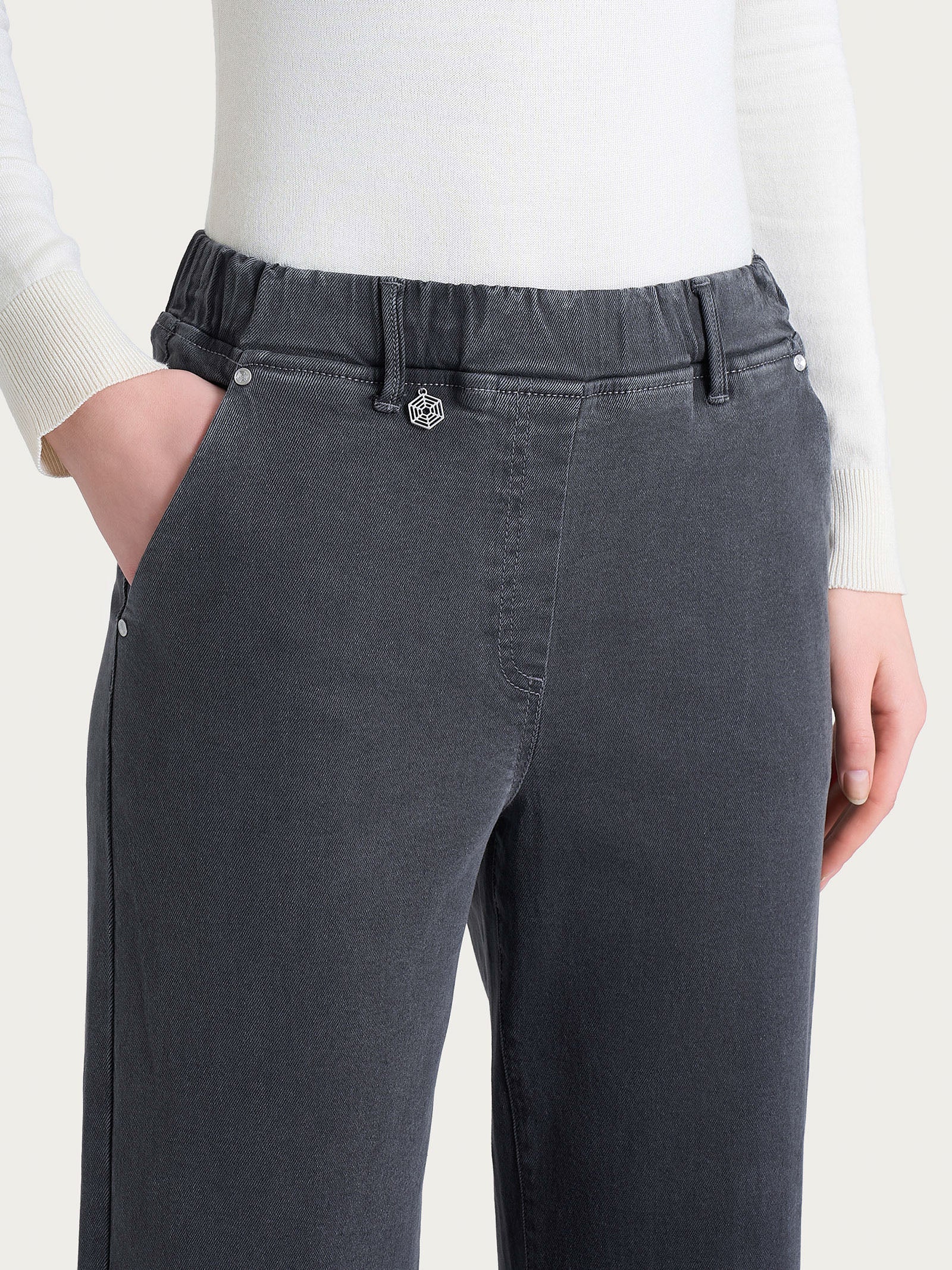 Ragno Super Denim Jeans Ampio Ferro Cotone Elasticizzato