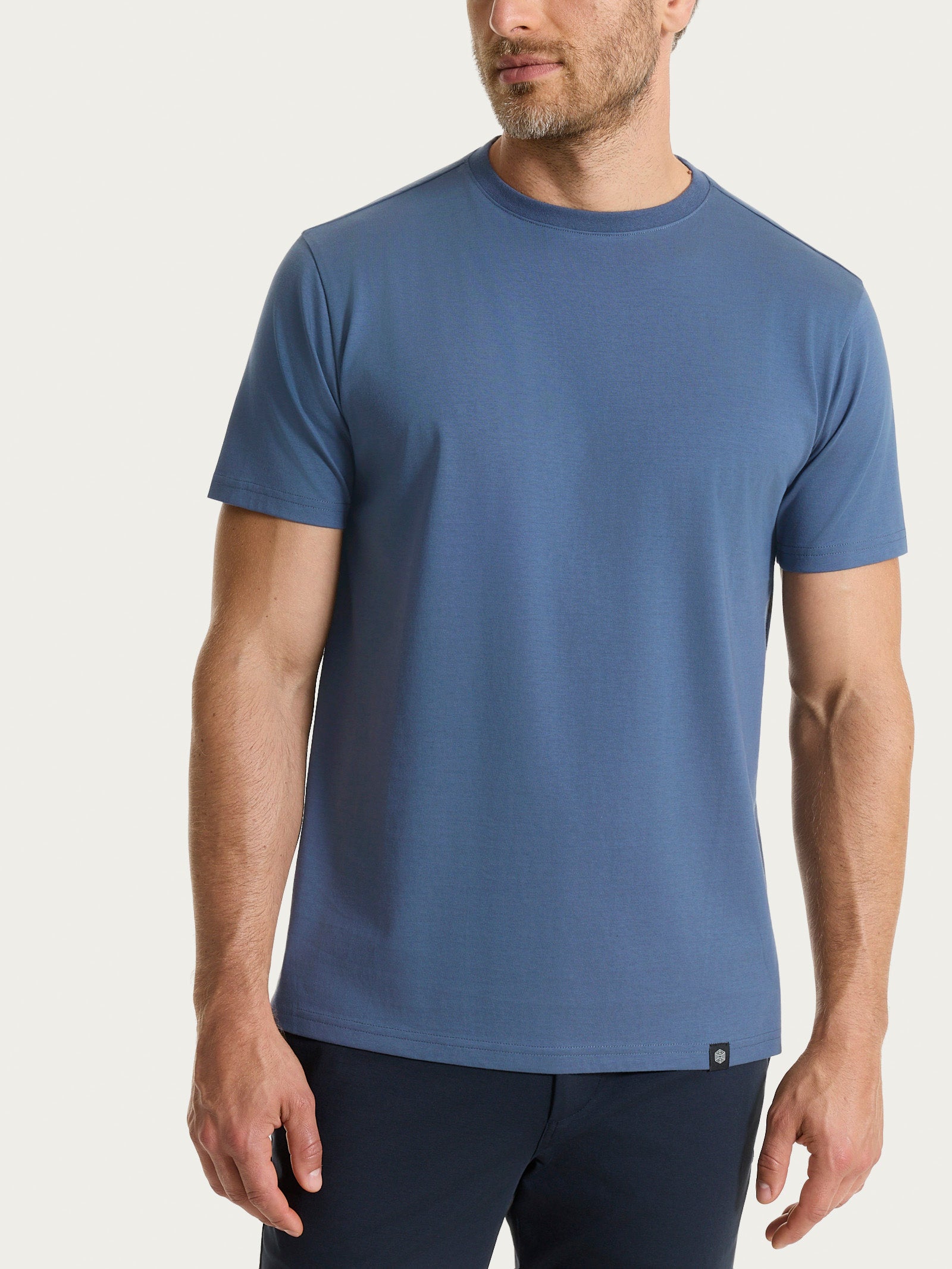 Ragno Jersey Double maglietta girocollo Vintage Indigo cotone