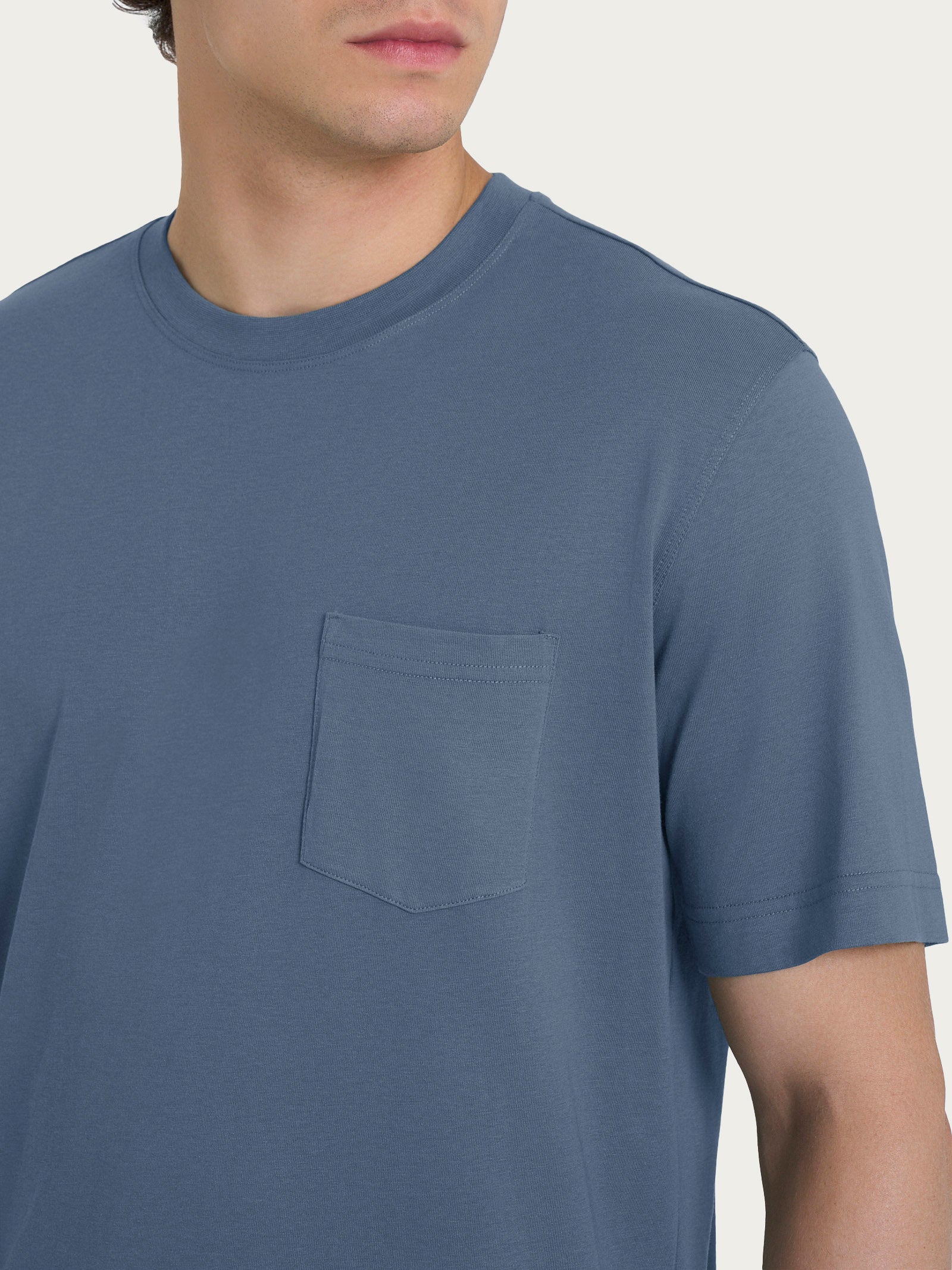 Ragno Jersey Cotone T-shirt Girocollo Turbulence con taschino